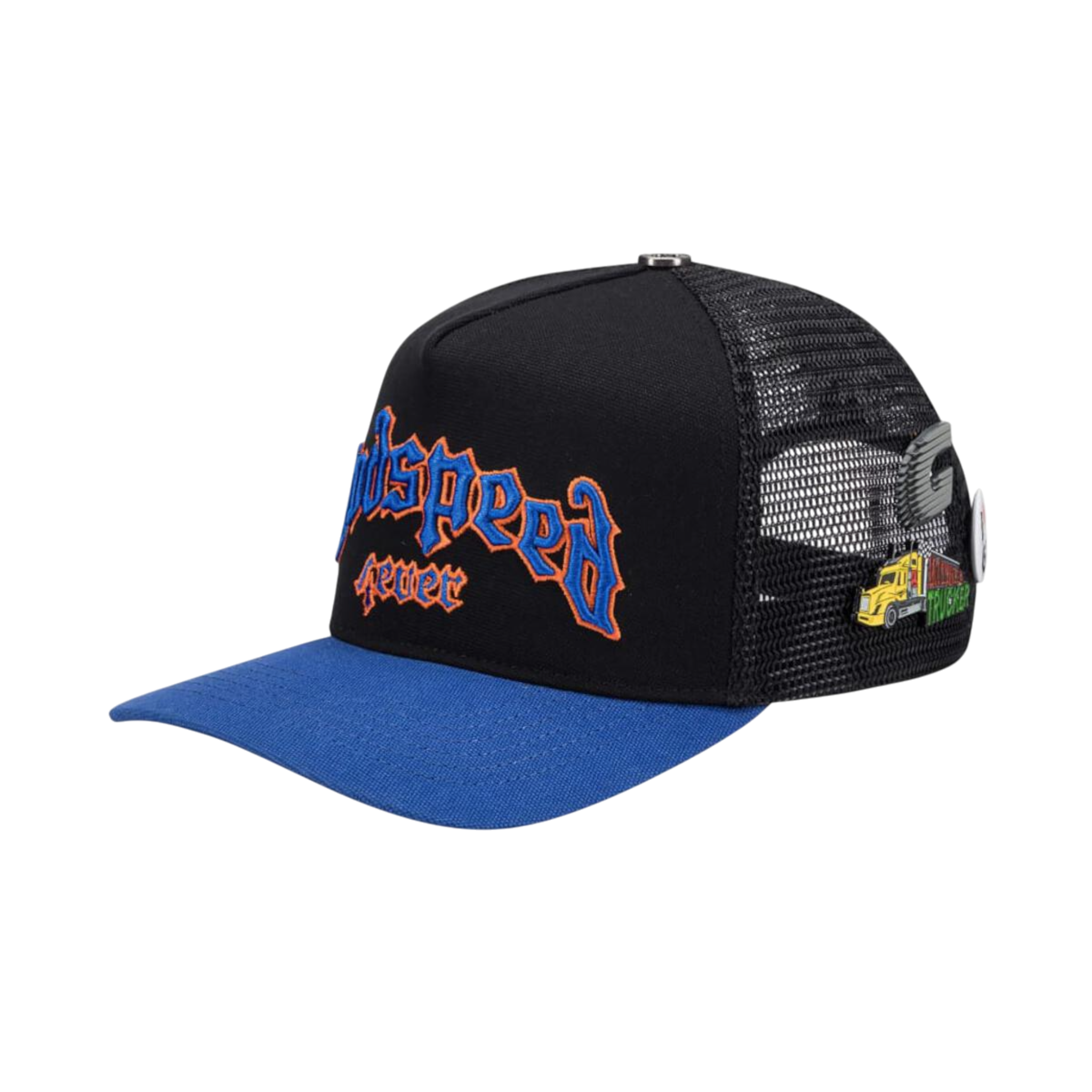 Godspeed Forever Trucker Hat (Black/Blue/Orange)