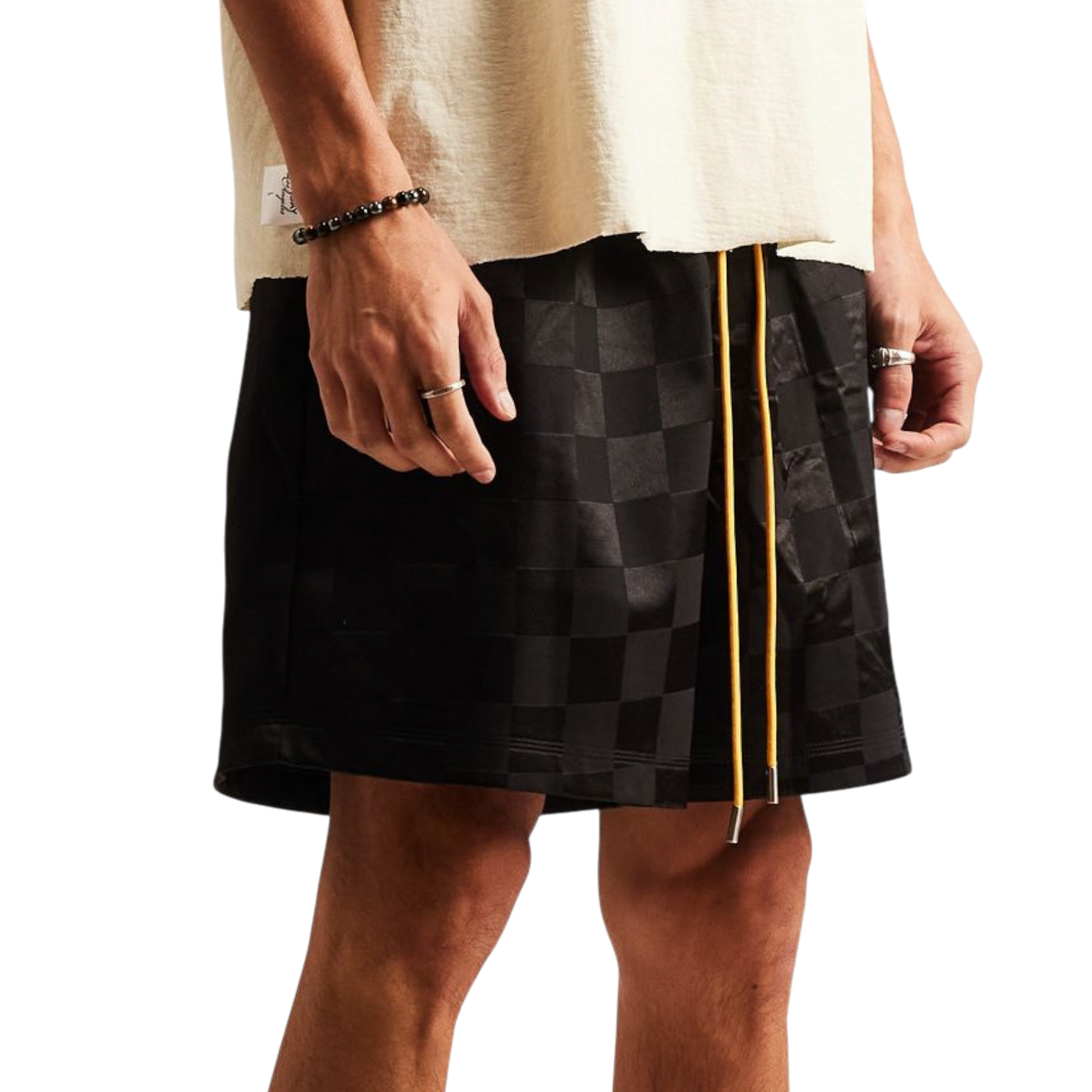 Diet Starts Monday Checkered Nylon Short
