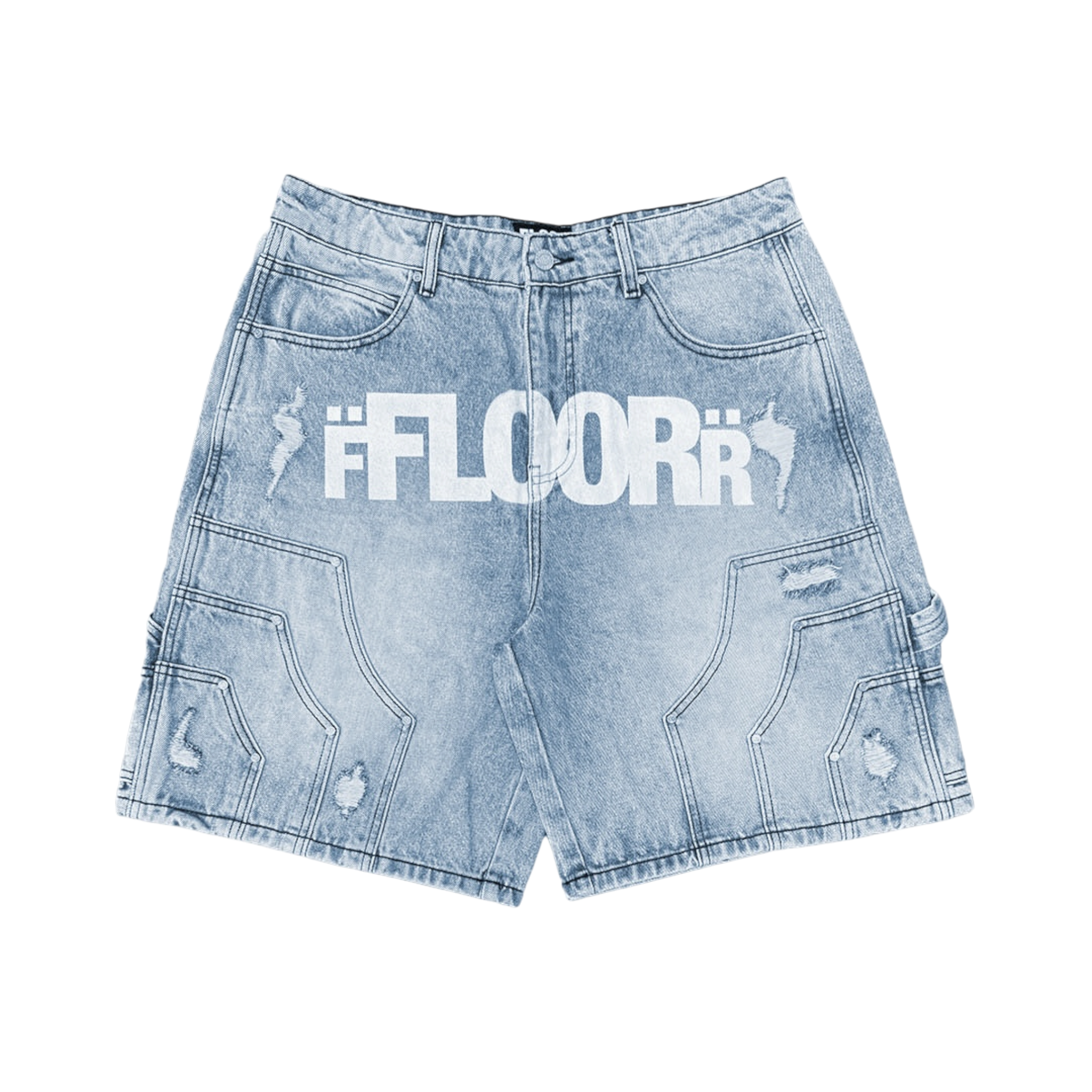 Floor914 Blue Uniform Jorts