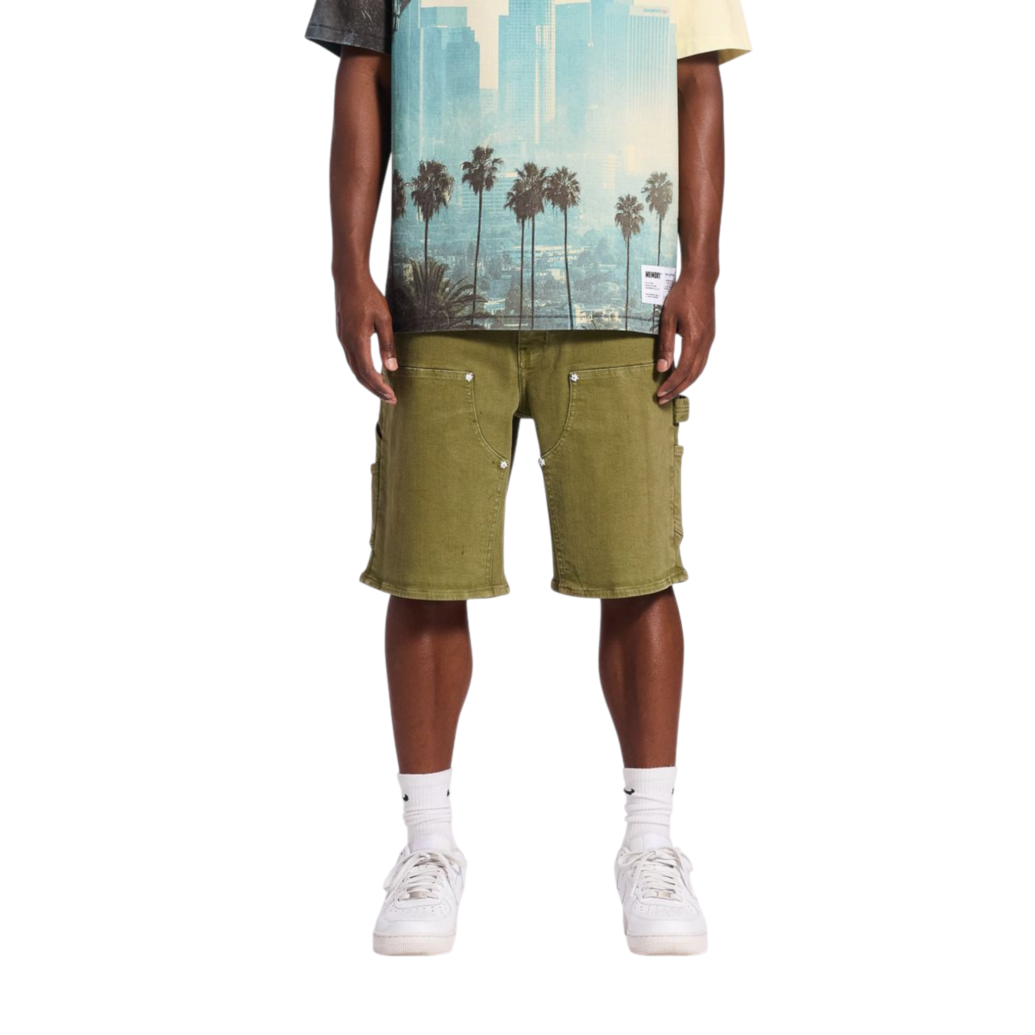 Memory Lane Carpenter Denim Shorts (Oilive)
