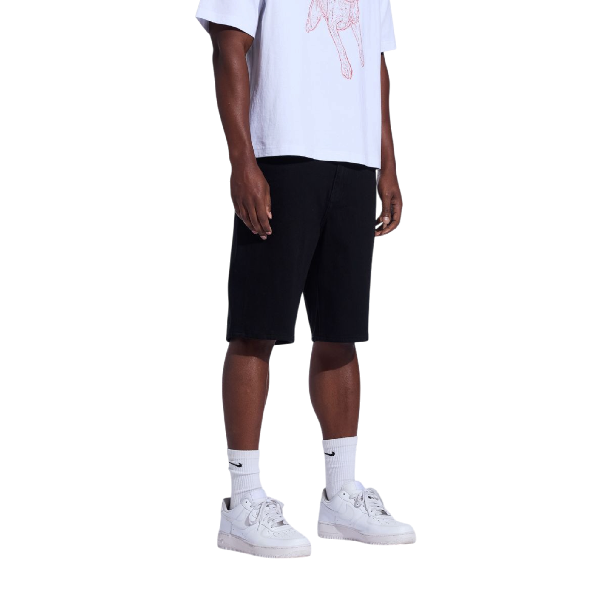 Crysp Denim Rod Shorts (Black)