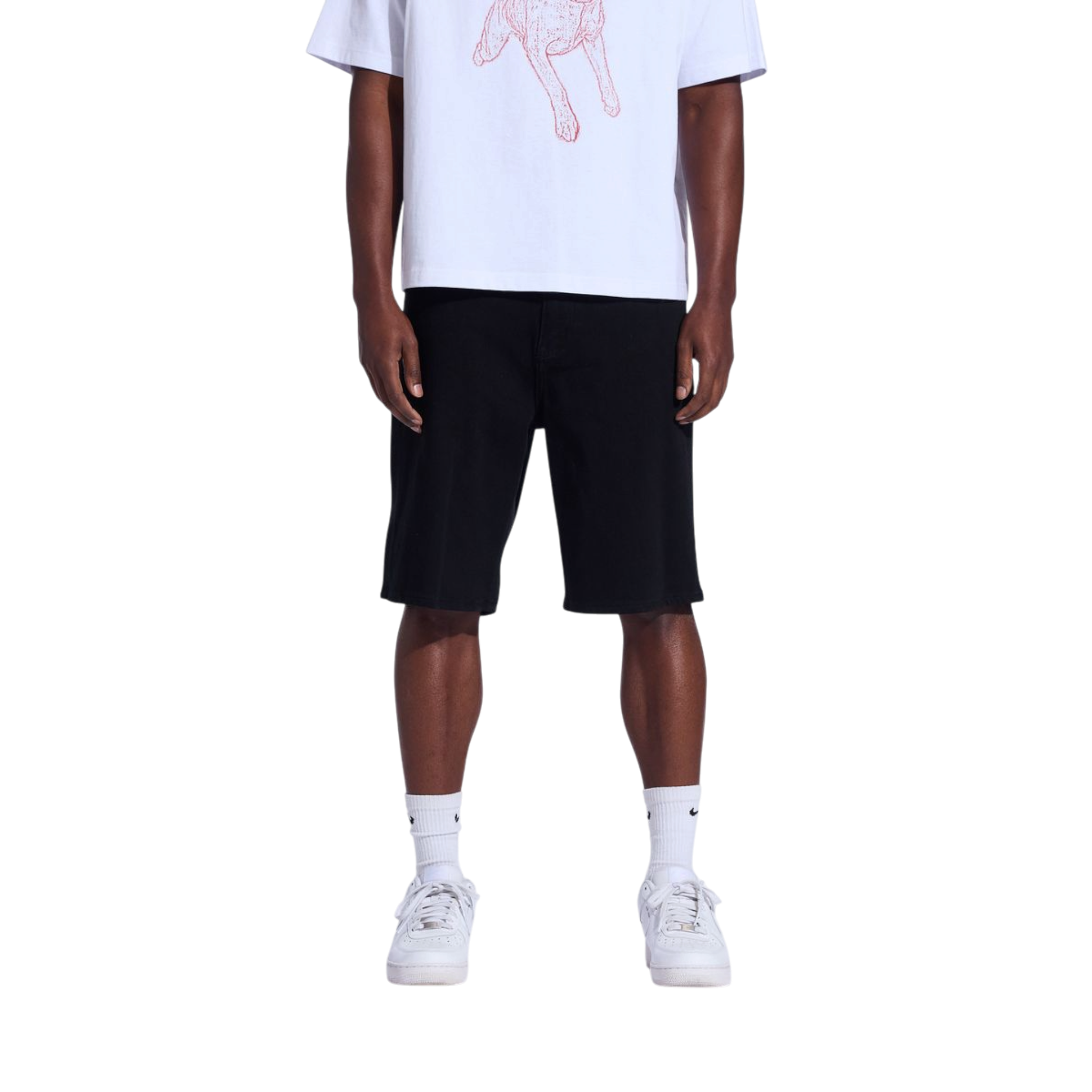 Crysp Denim Rod Shorts (Black)