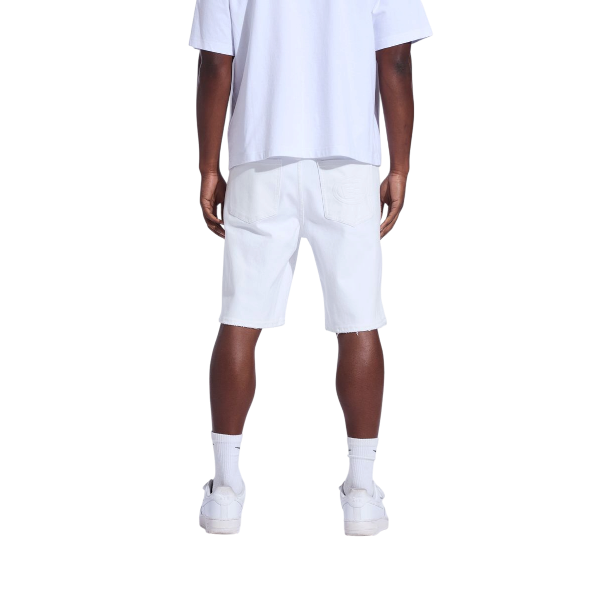 Crysp Denim Rod Shorts (White)