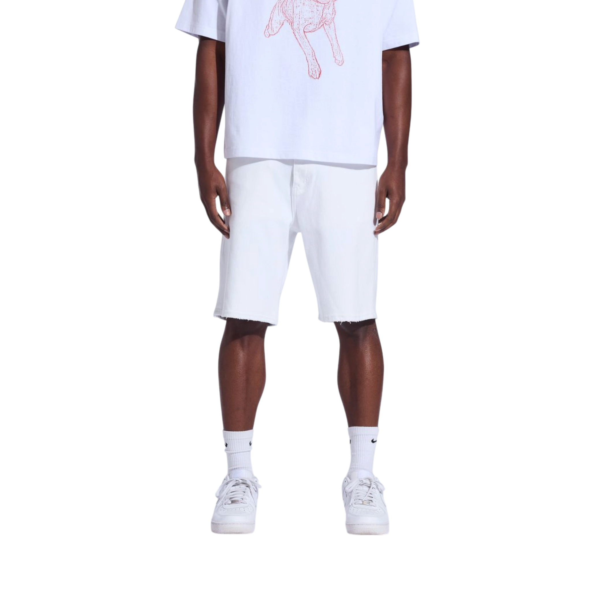 Crysp Denim Rod Shorts (White)