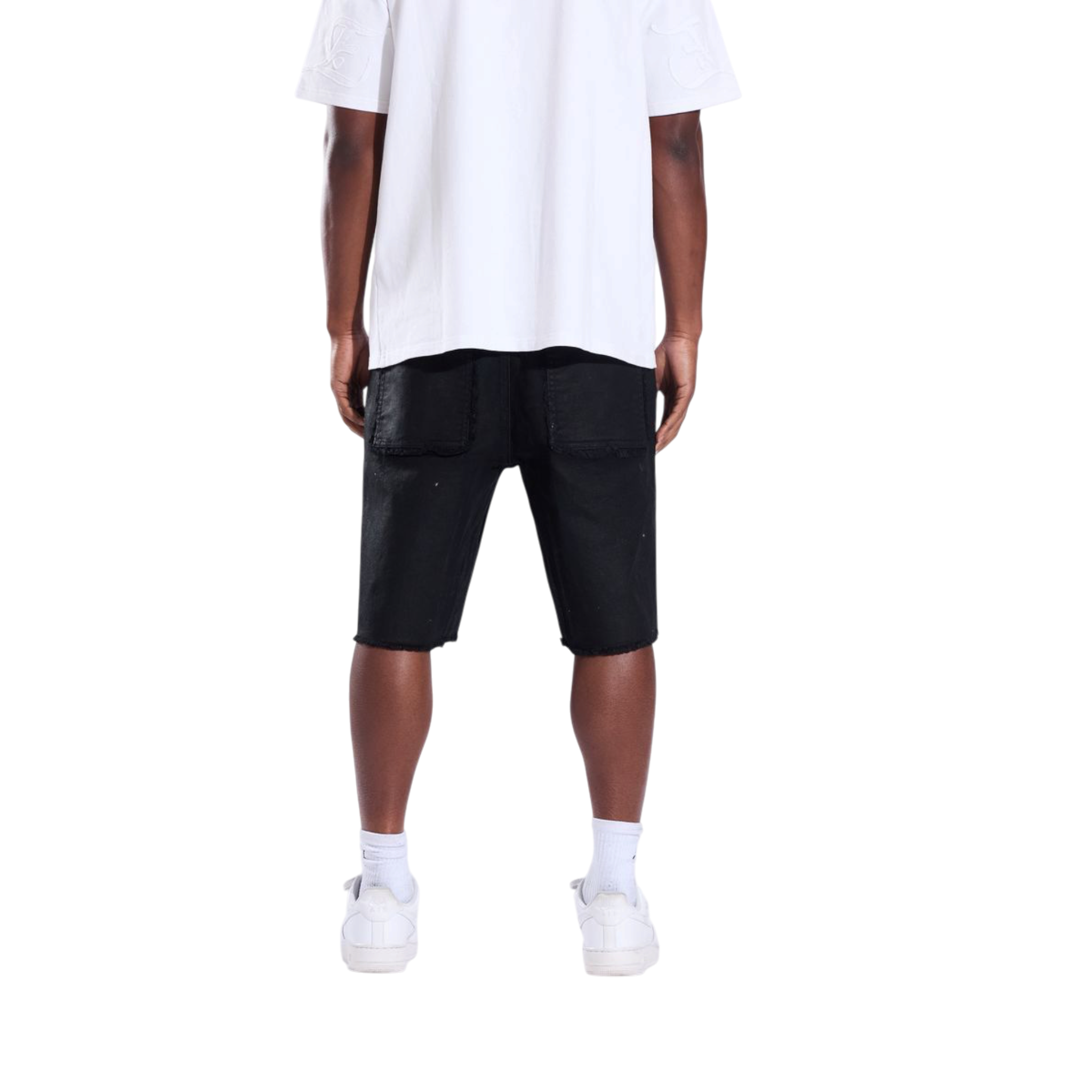 Crysp Denim Cena Jet Black Wax Shorts