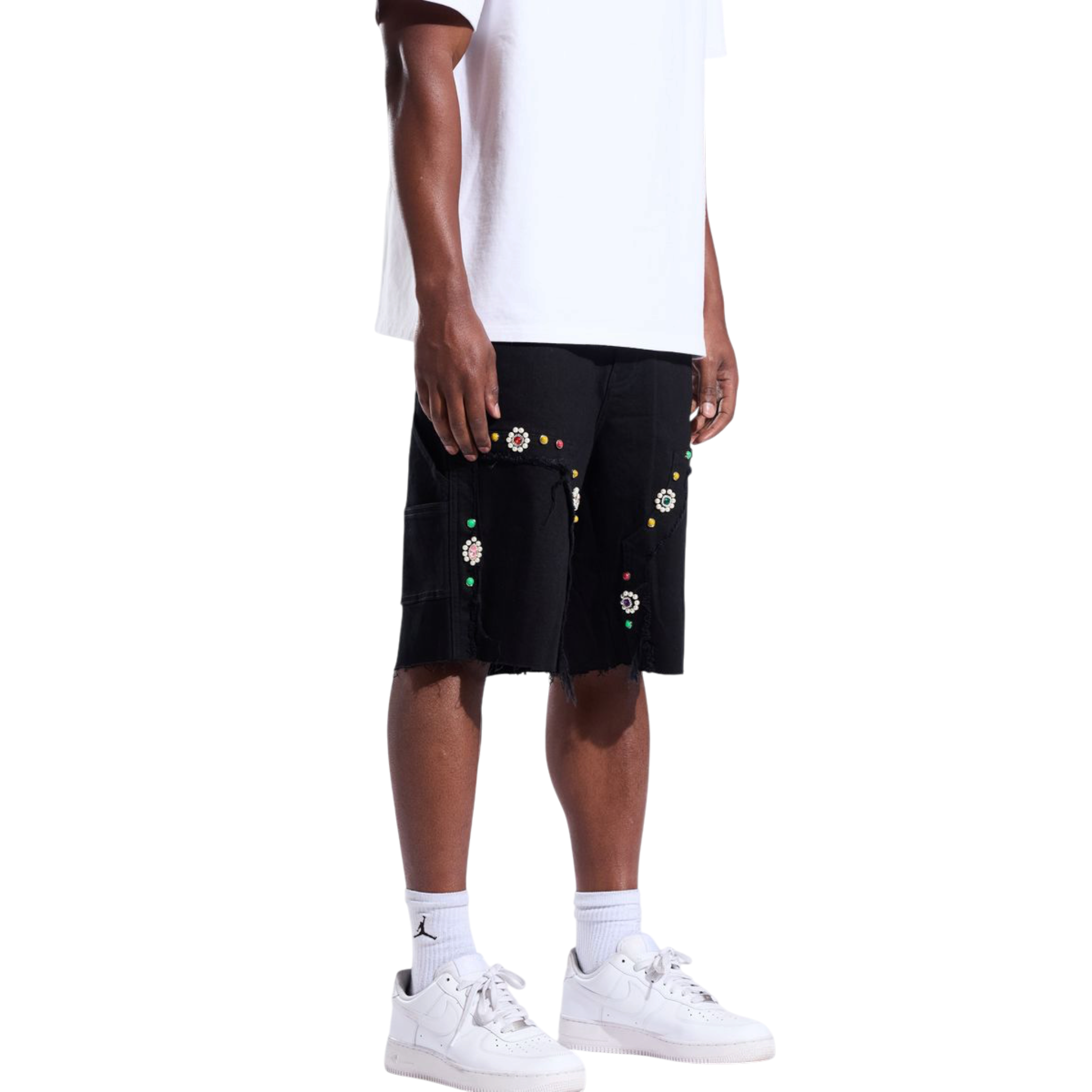 Crysp Denim Lotus Jet Black Shorts