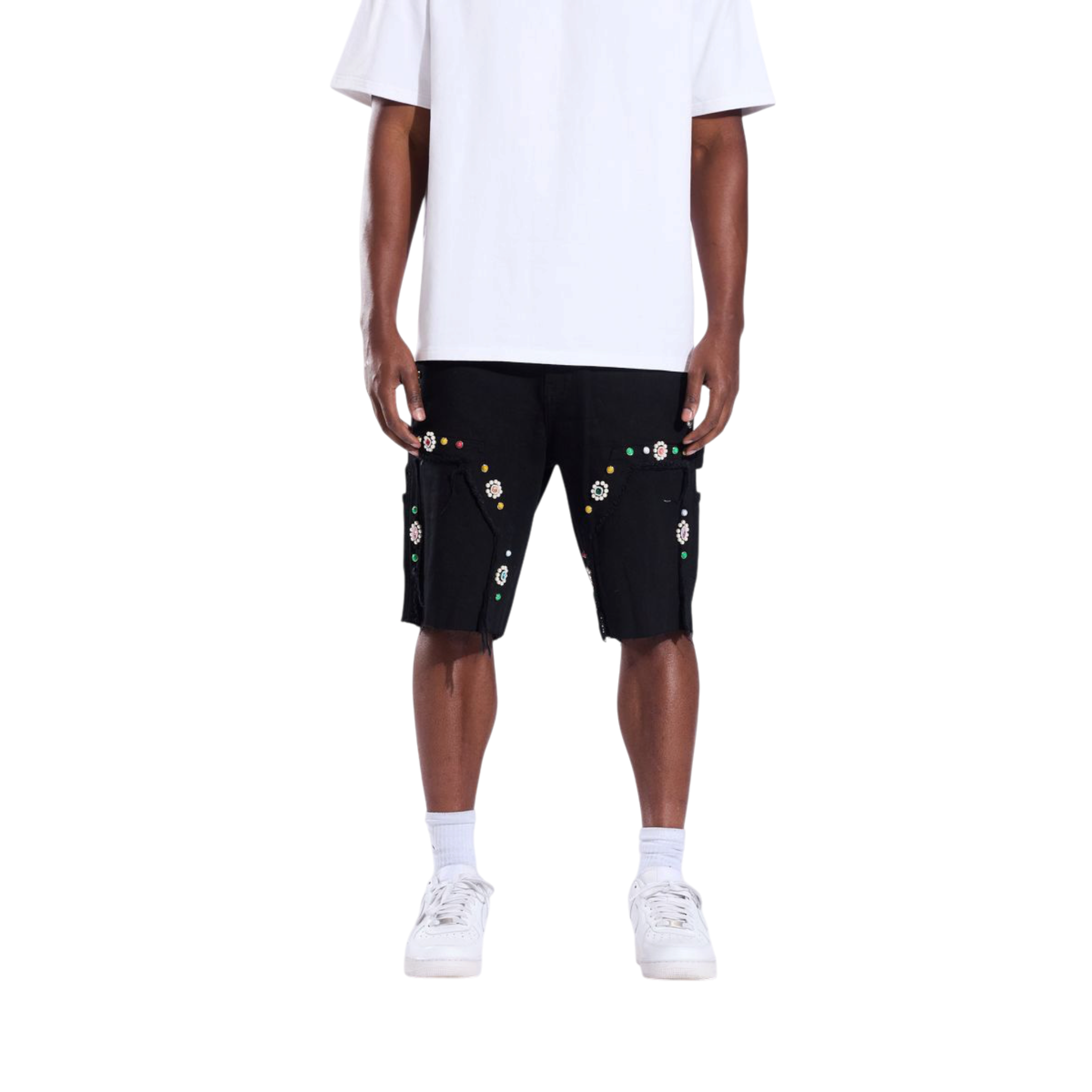 Crysp Denim Lotus Jet Black Shorts