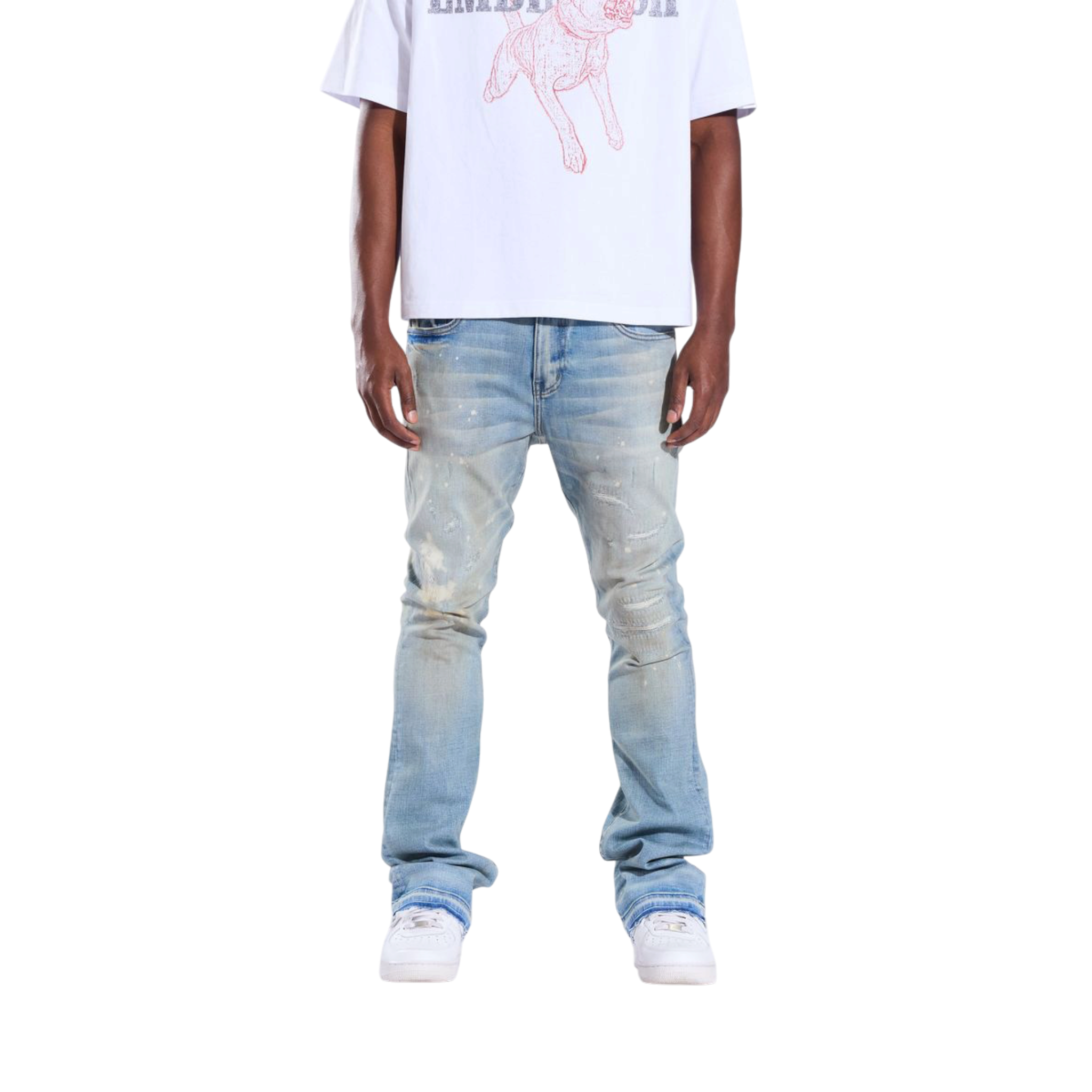 Crysp Denim Arch Flare (Light Blue)