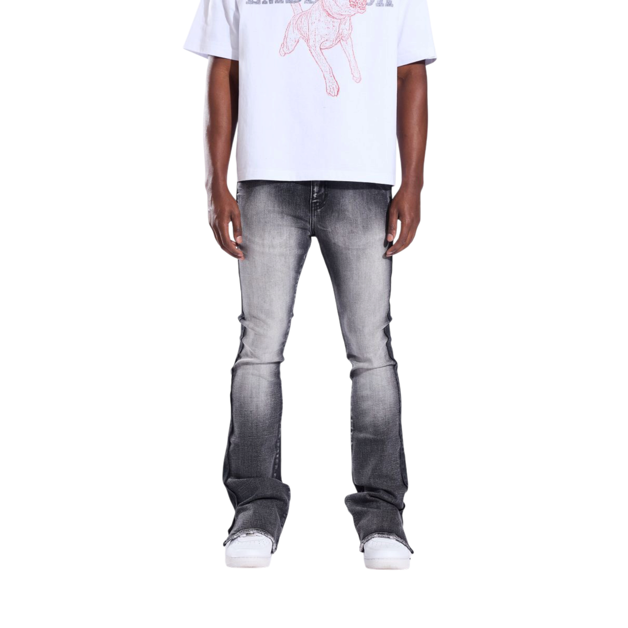 Crysp Denim Arch Flare (Grey Wash)
