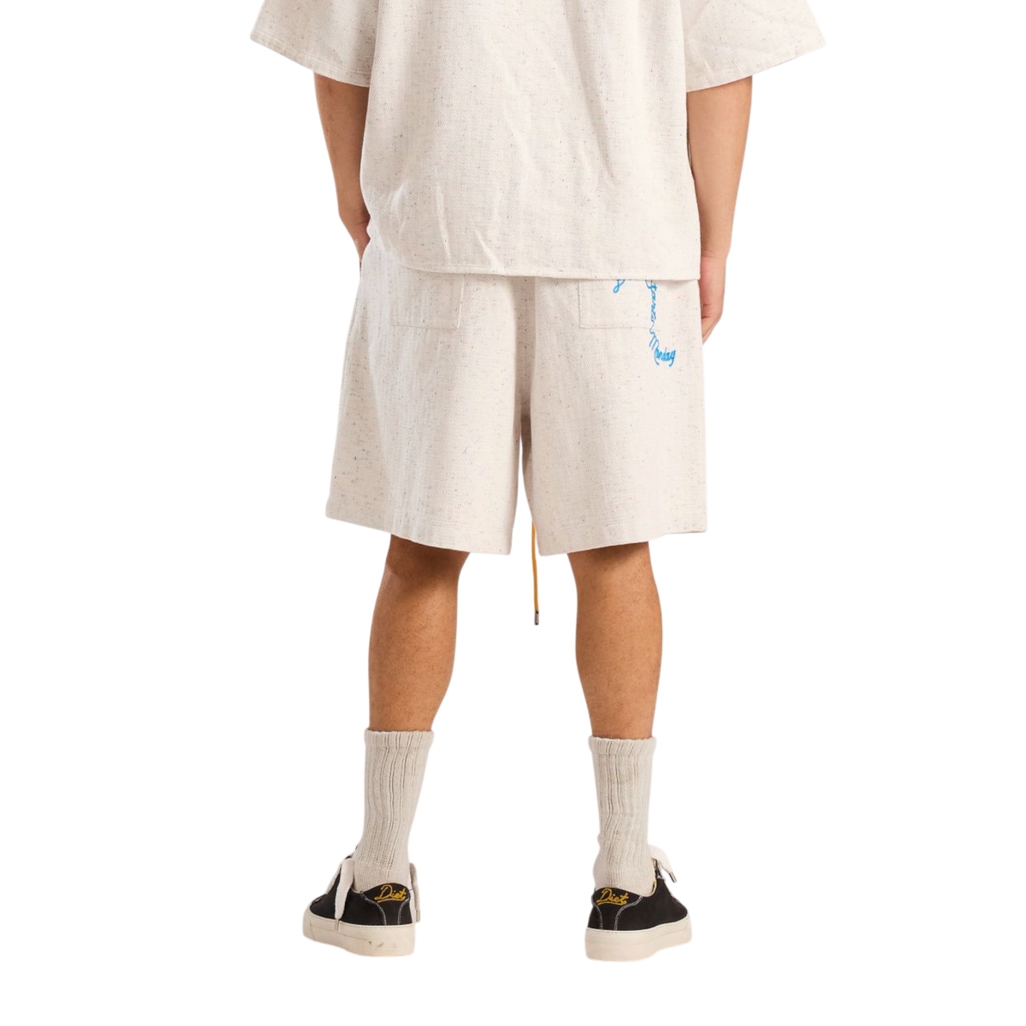 Diet Starts Monday Drop Off Shorts(Heather Grey/Blue)