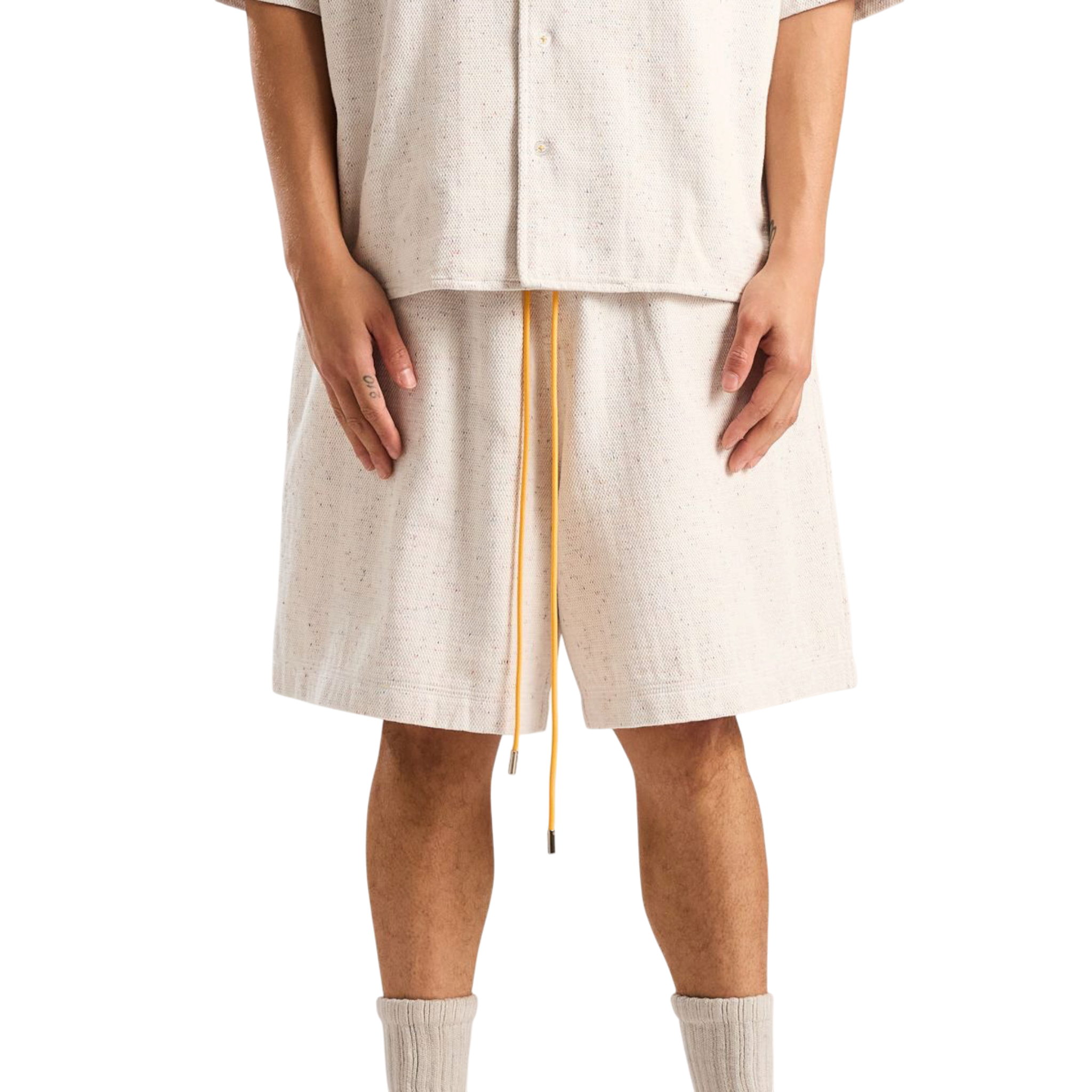 Diet Starts Monday Drop Off Shorts(Heather Grey/Blue)