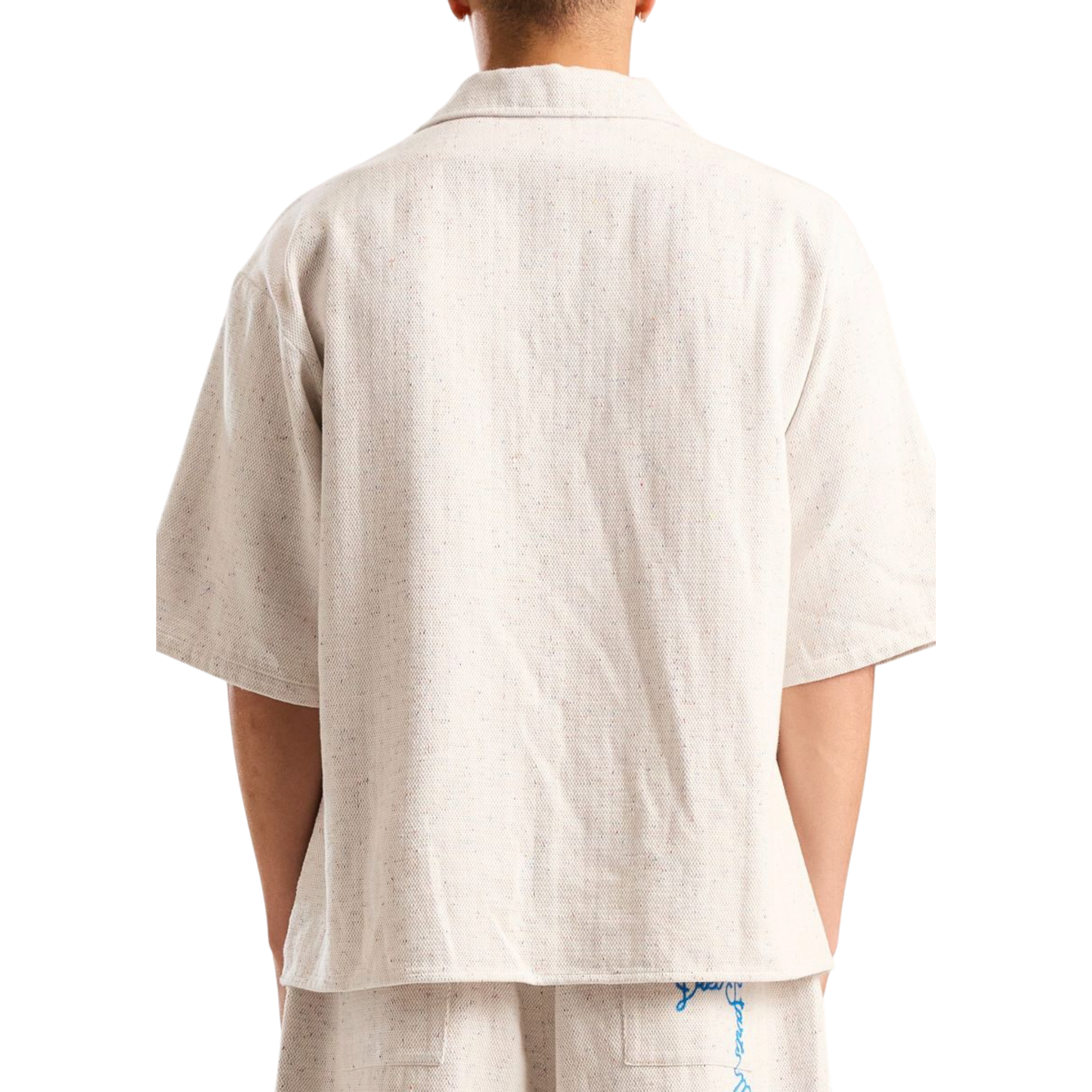 Diet Starts Monday Drop Off Button Up (Heather Grey/Blue)