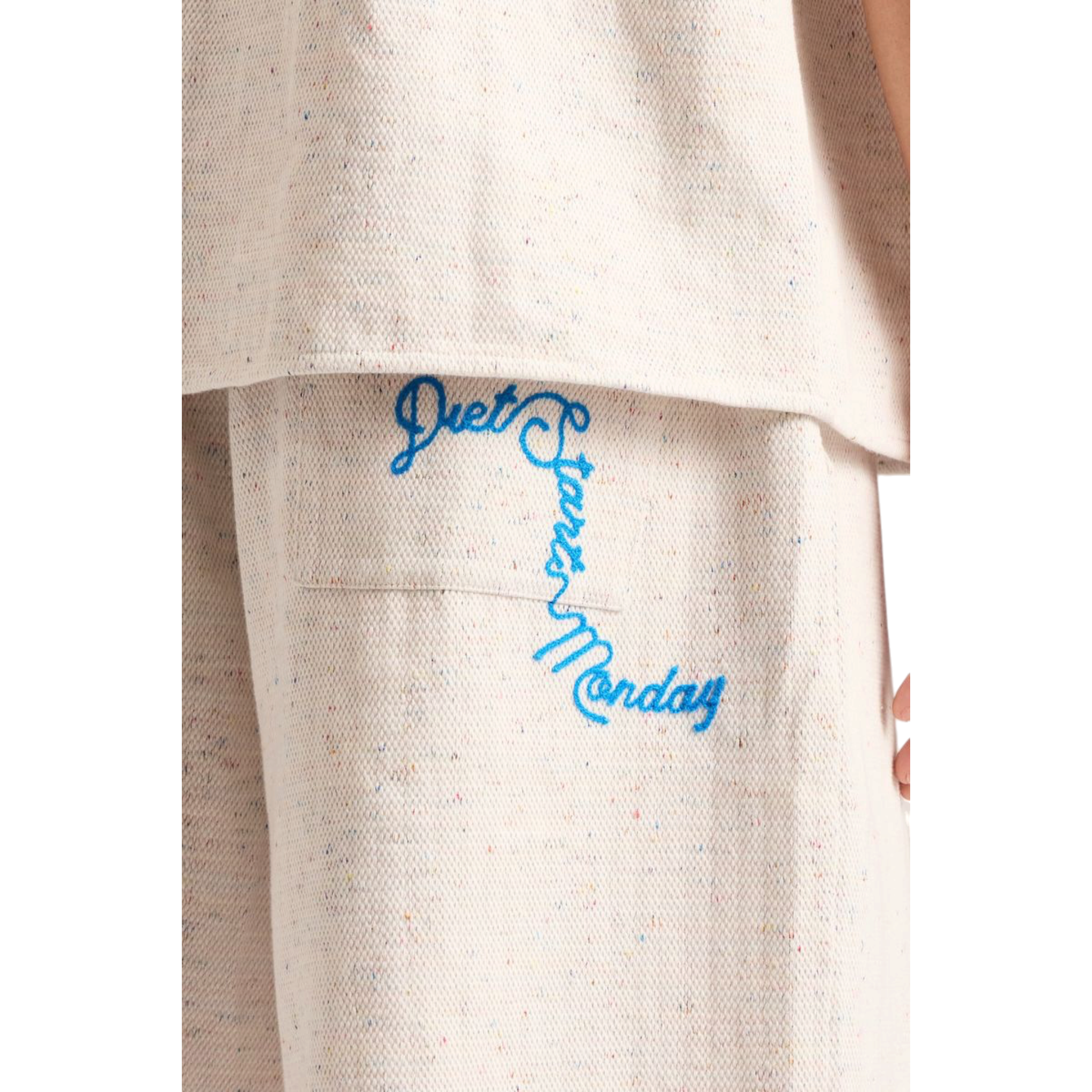 Diet Starts Monday Drop Off Shorts(Heather Grey/Blue)
