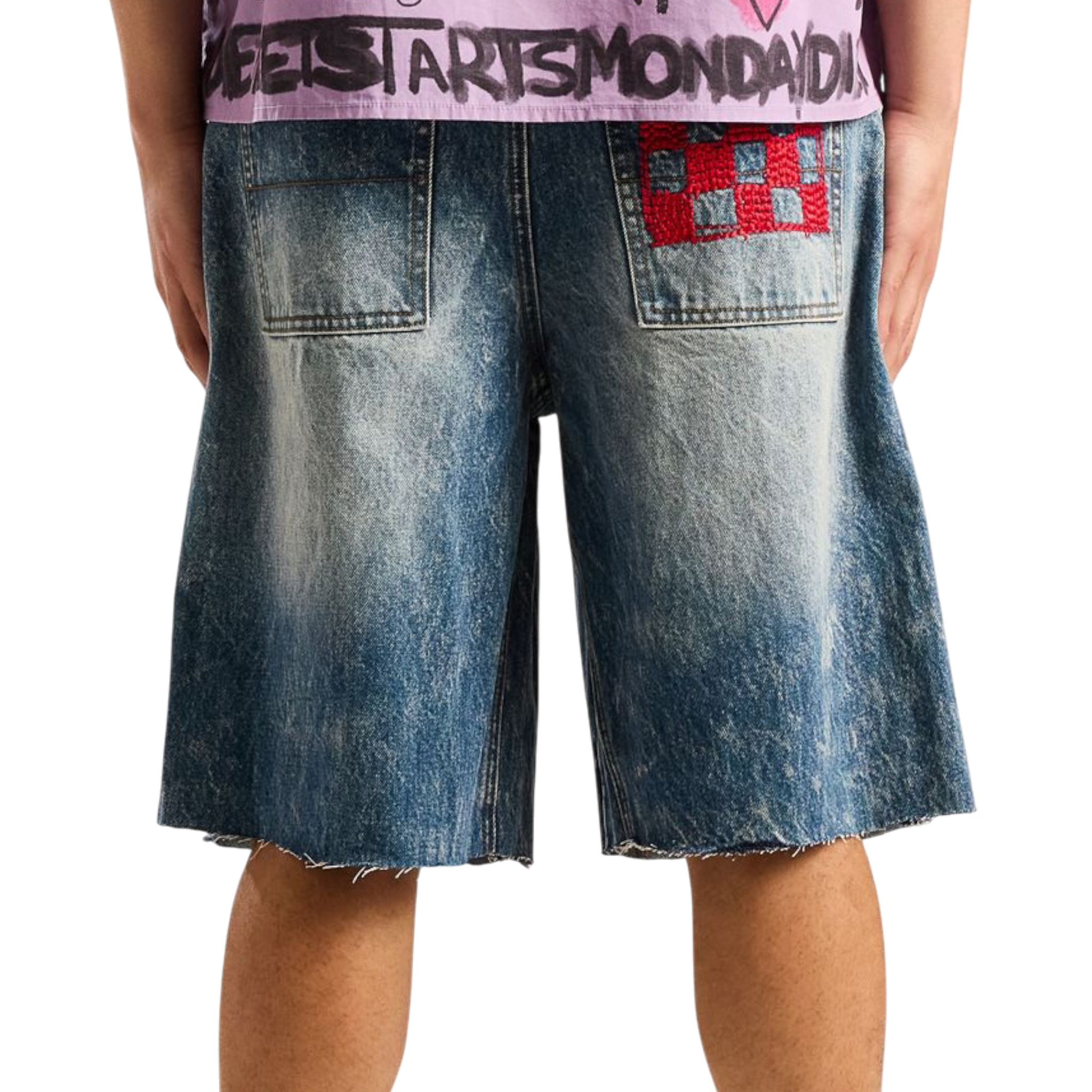 Diet Starts Monday Doodle Denim Shorts