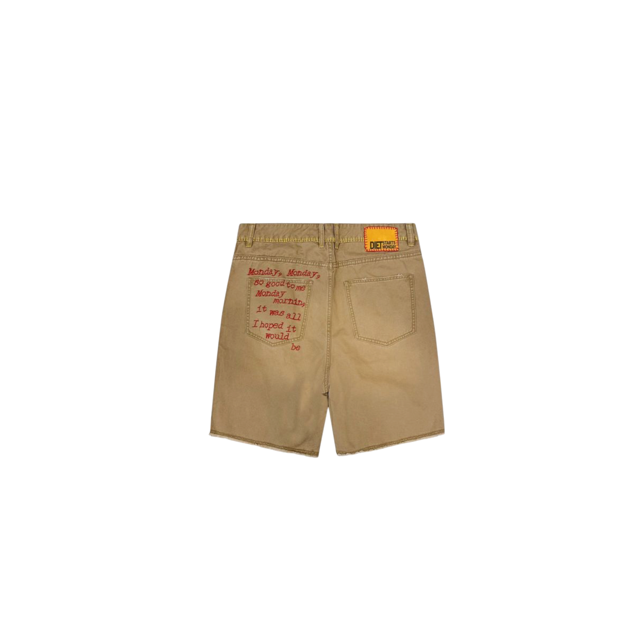 Diet Starts Monday Monday Canvas Shorts (Tan)