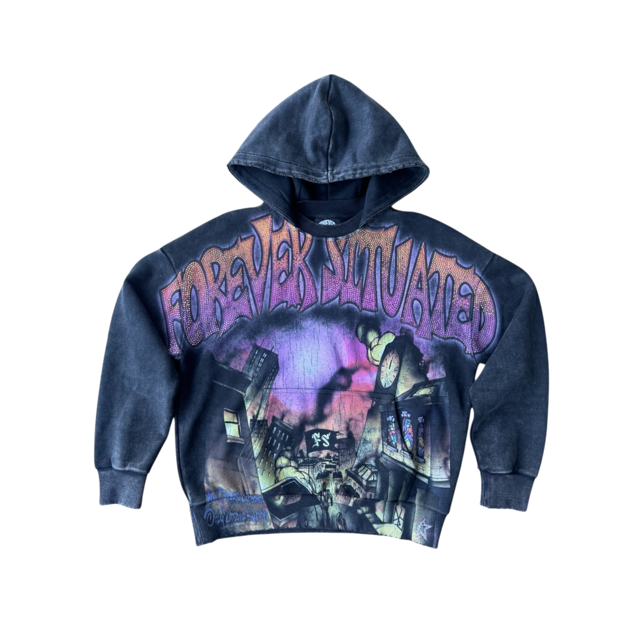 Forever Situated Reality Crashes Crew Hoodie
