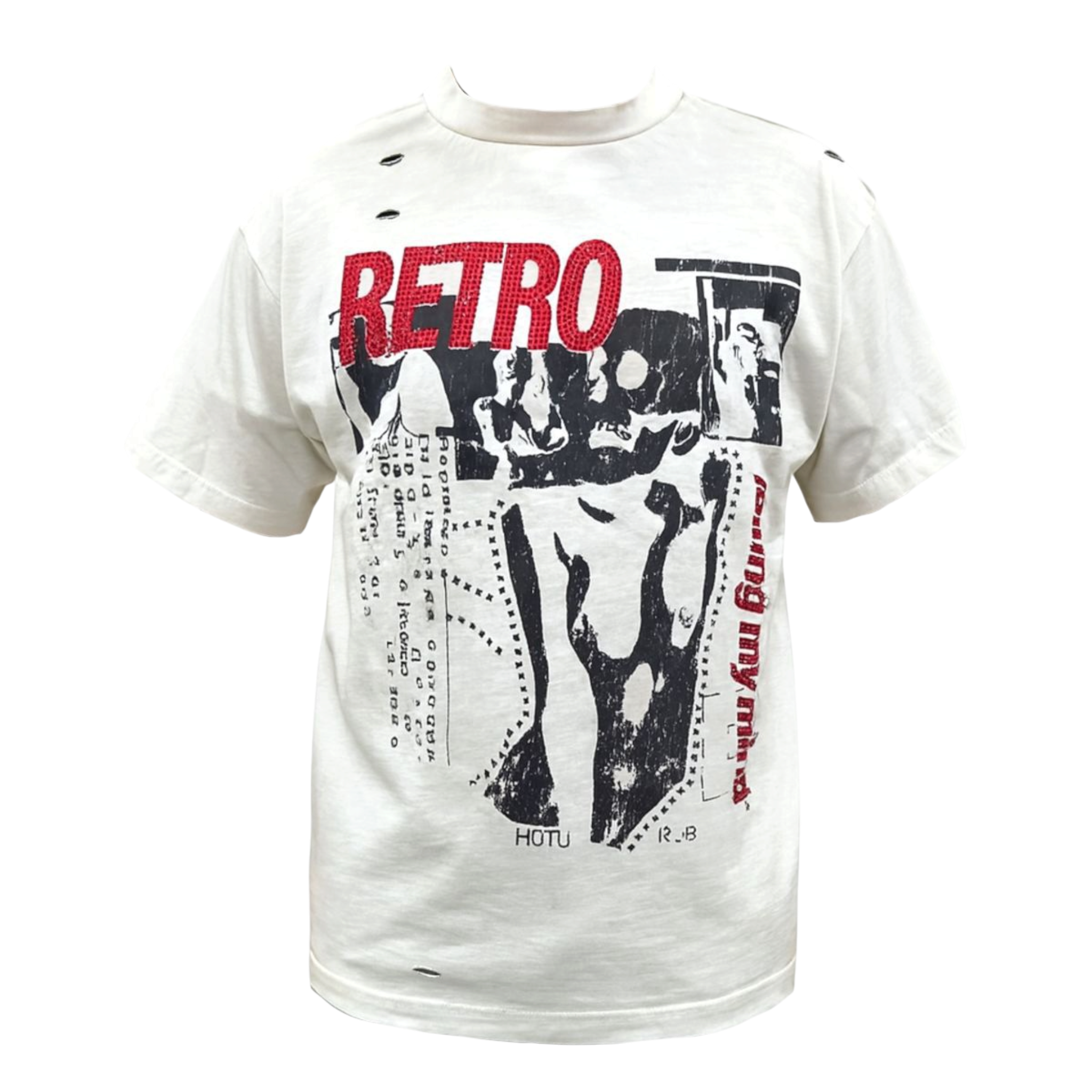 Retrovert Bone Crusher Rhinestone T-Shirt