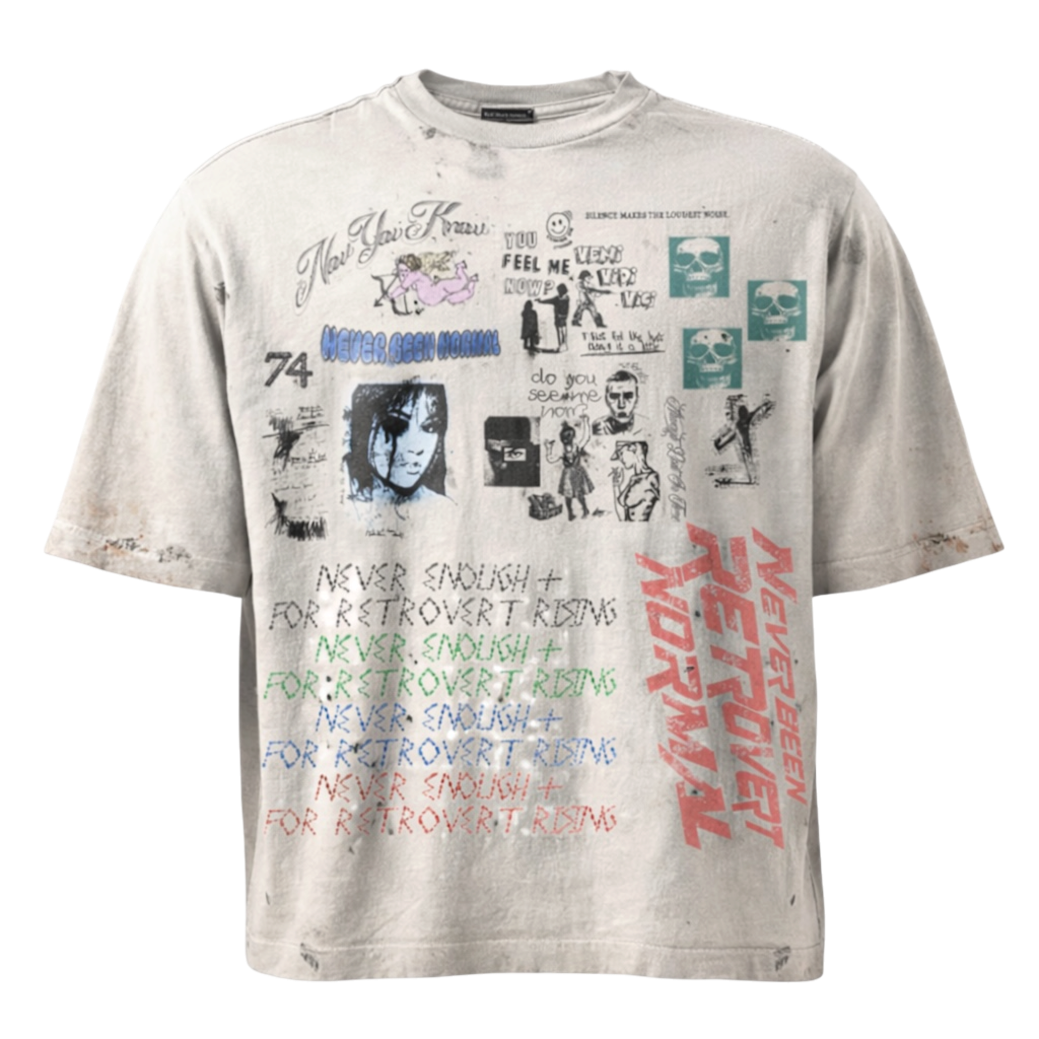 Retrovert Rhinestone Never Enough T-Shirt