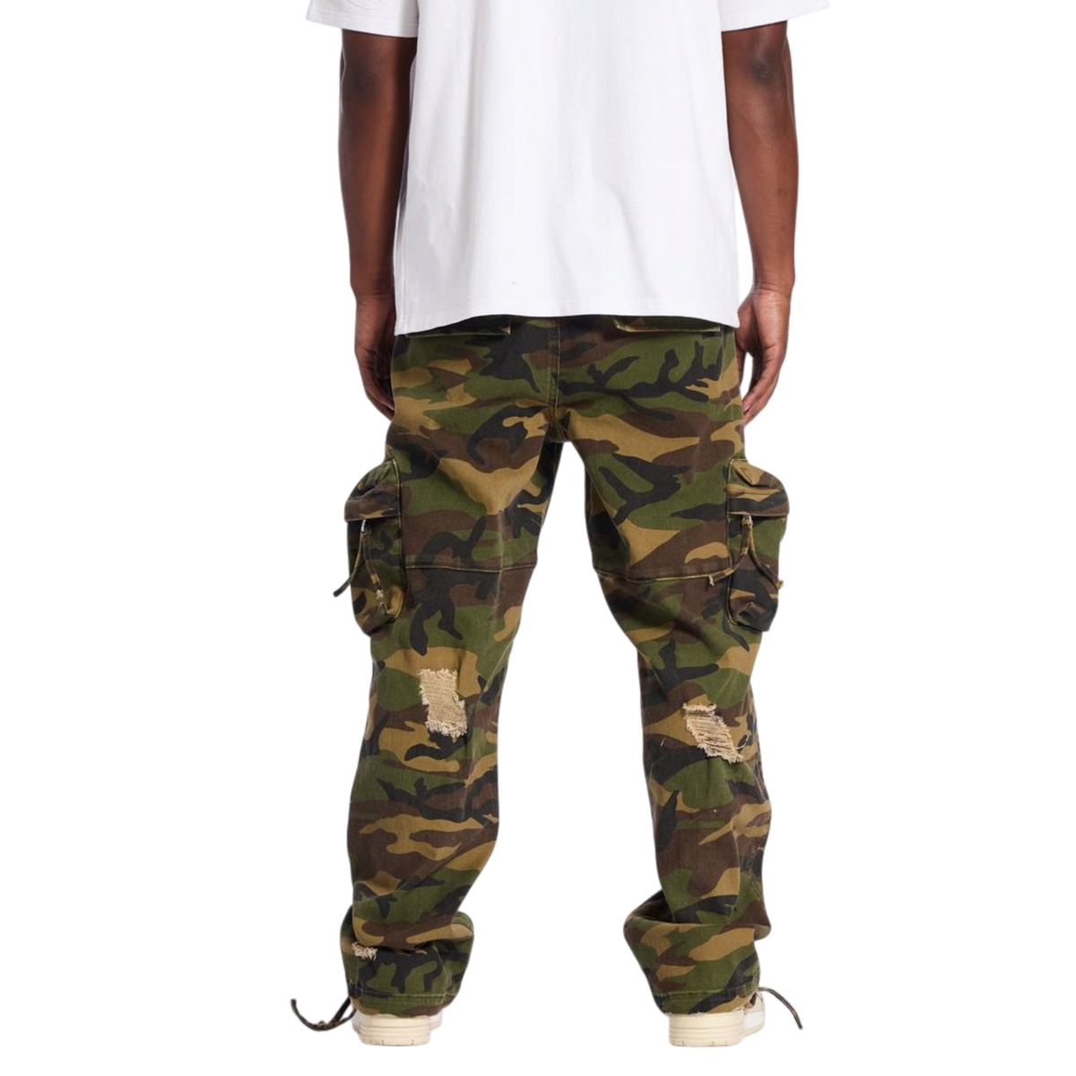 Embellish Patch Baggy Cargo Pants