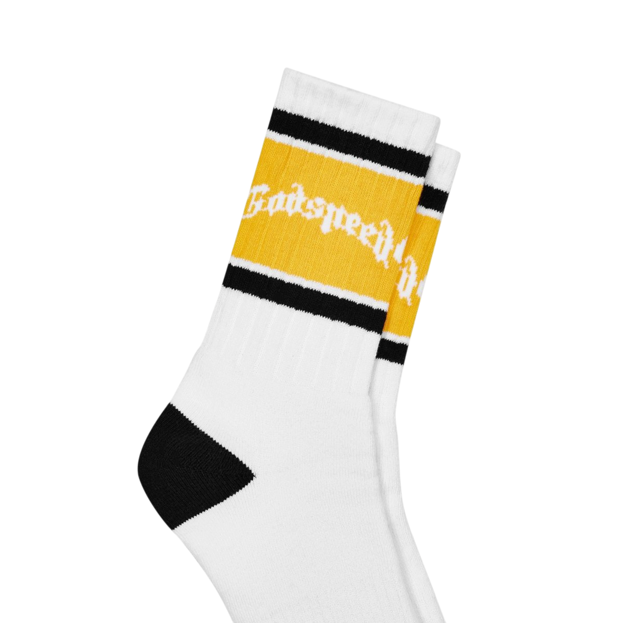 Godspeed Og Logo Striped Sock (White/Yellow)