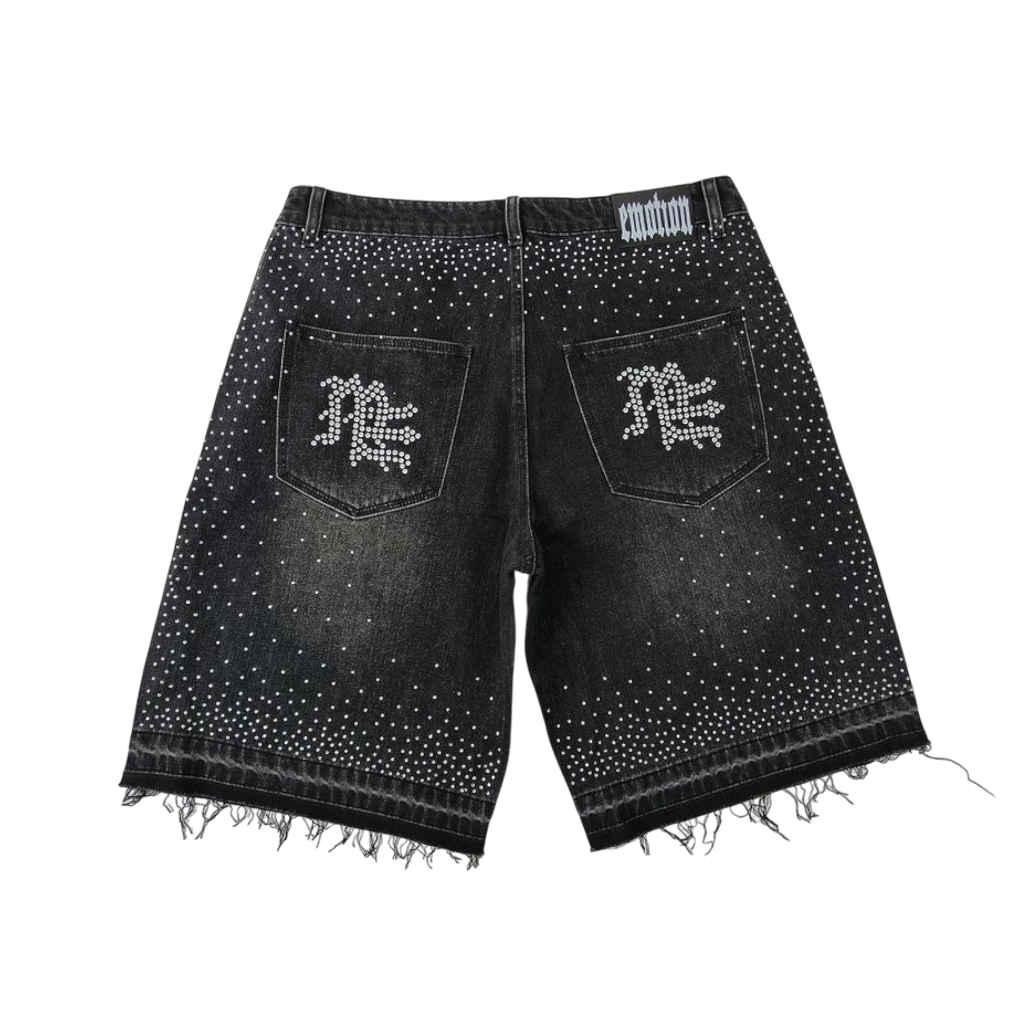 Mixed Emotions Rhinestone Shorts (Black)