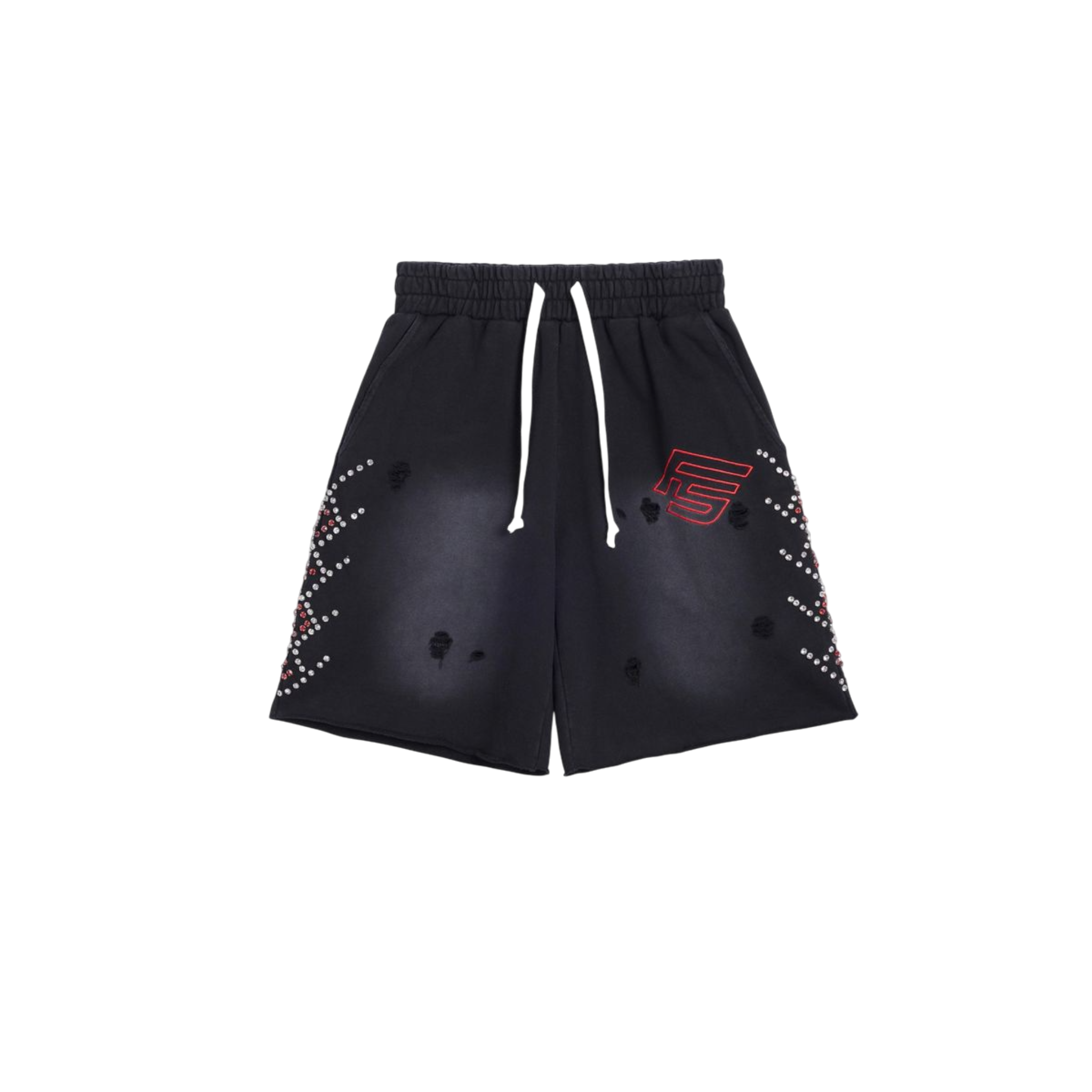 Forever Situated Red Rhinestone Terry Short