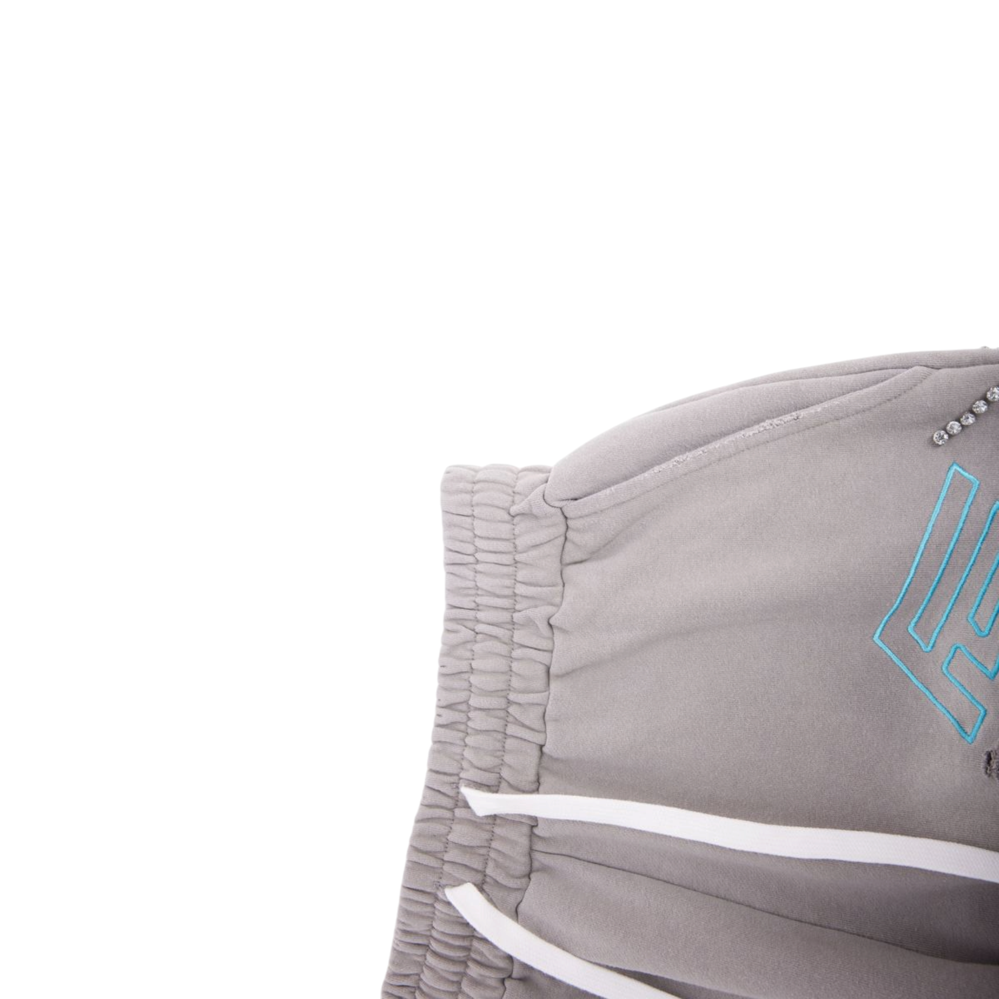 Forever Situated Blue Rhinestone Terry Short