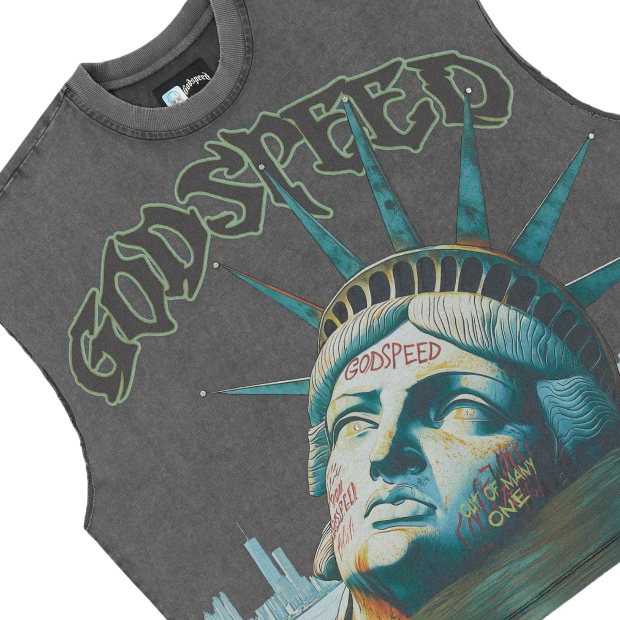Sunken Liberty Sleeveless Tshirt (Grey)