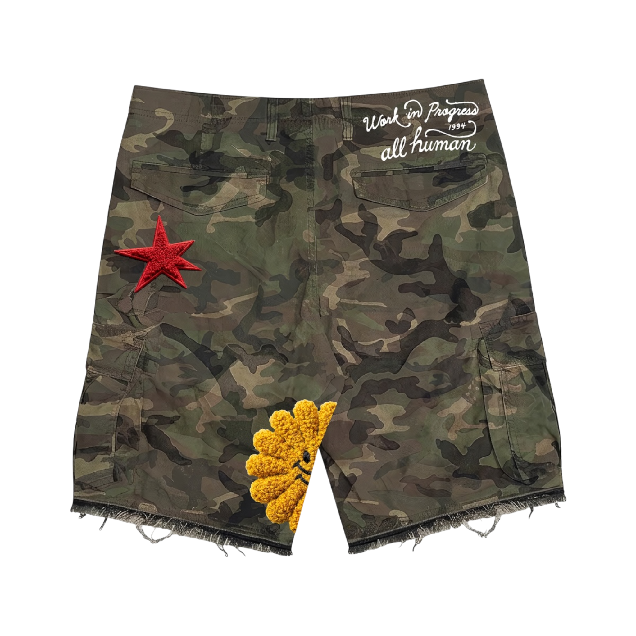 All Human "YAYO" Camo Shorts