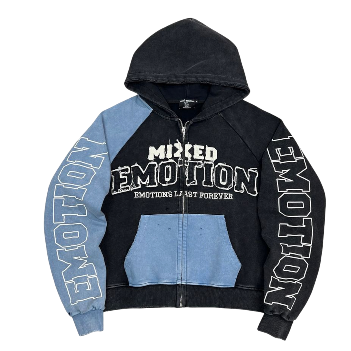 Mixed Emotions Blue “Split Decision” Hoodie