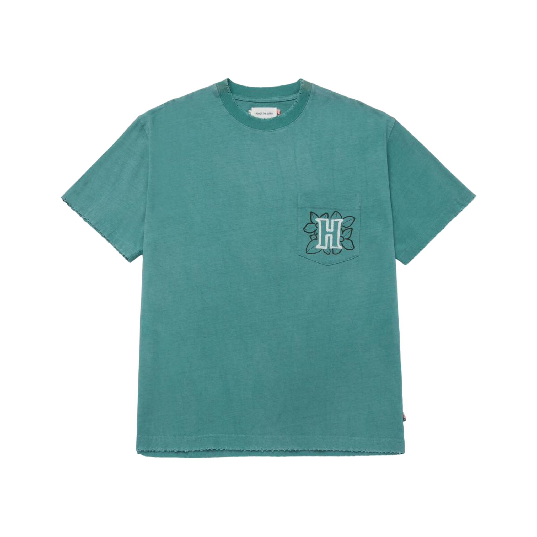 Honor The Gift Floral Pocket T-Shirt - Teal
