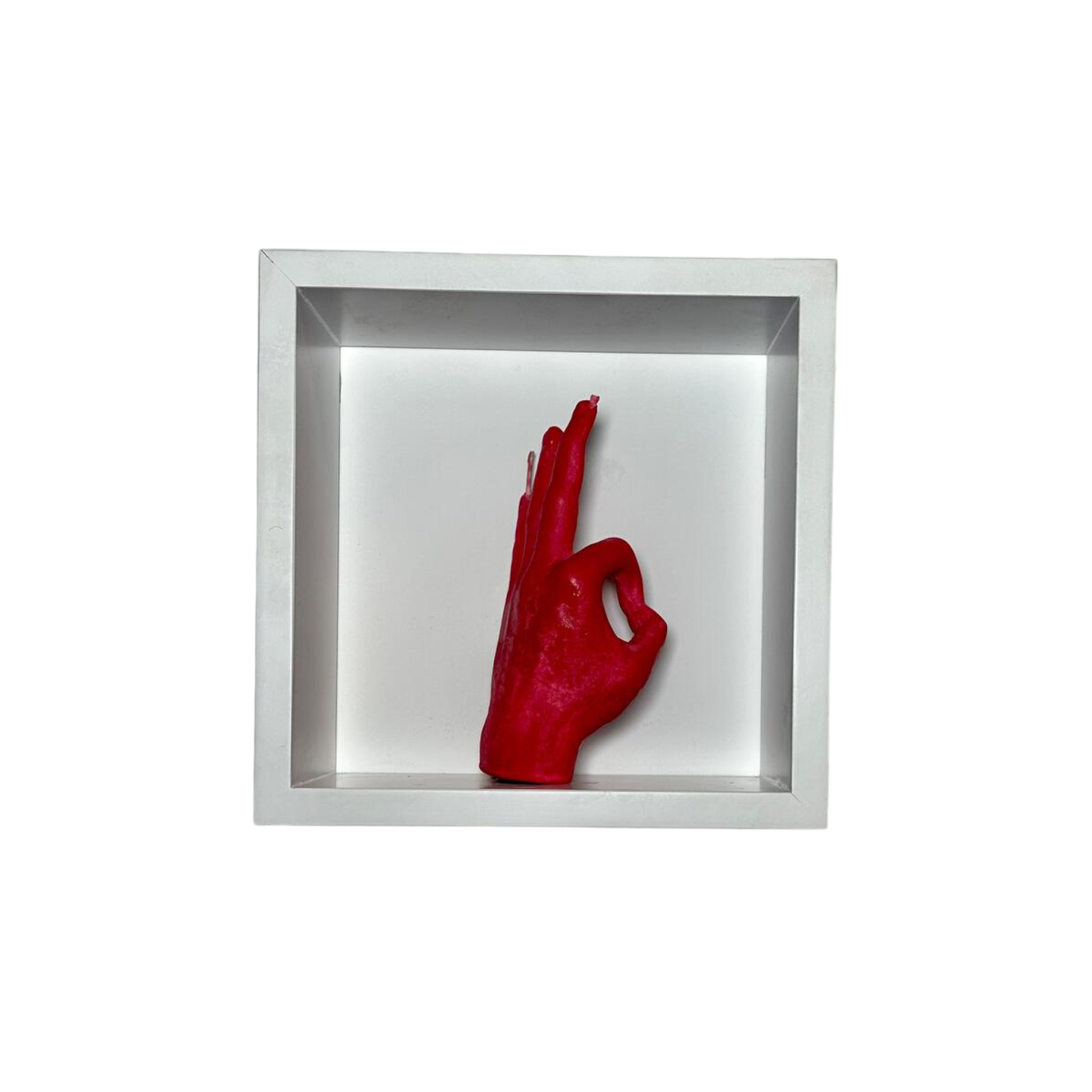 Lit Palms Icon Hand Candle