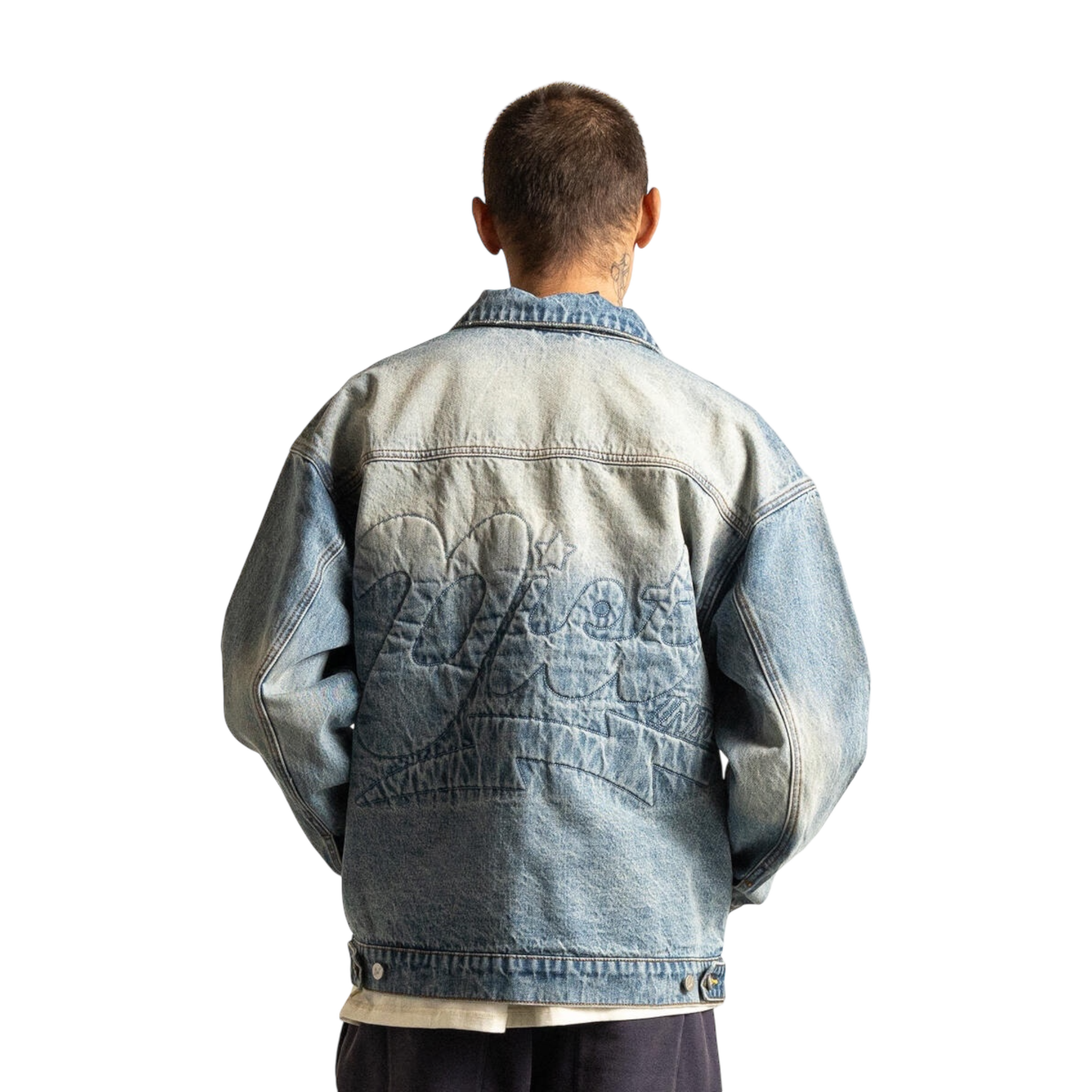 Diet Starts Monday Embossed Denim Jacket
