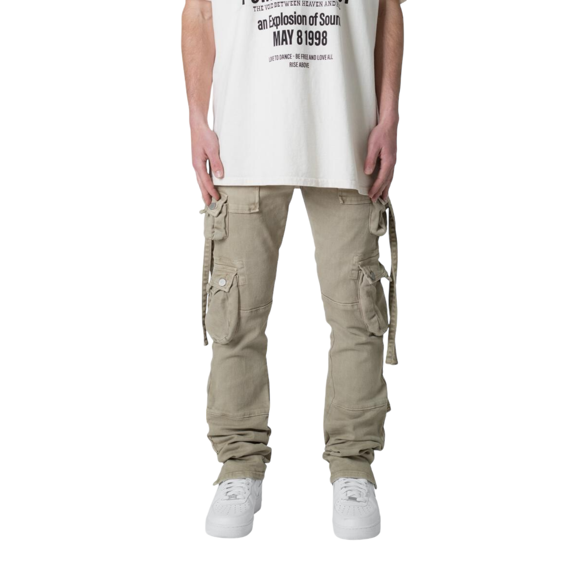 D152 Cargo Straight Denim - Brown