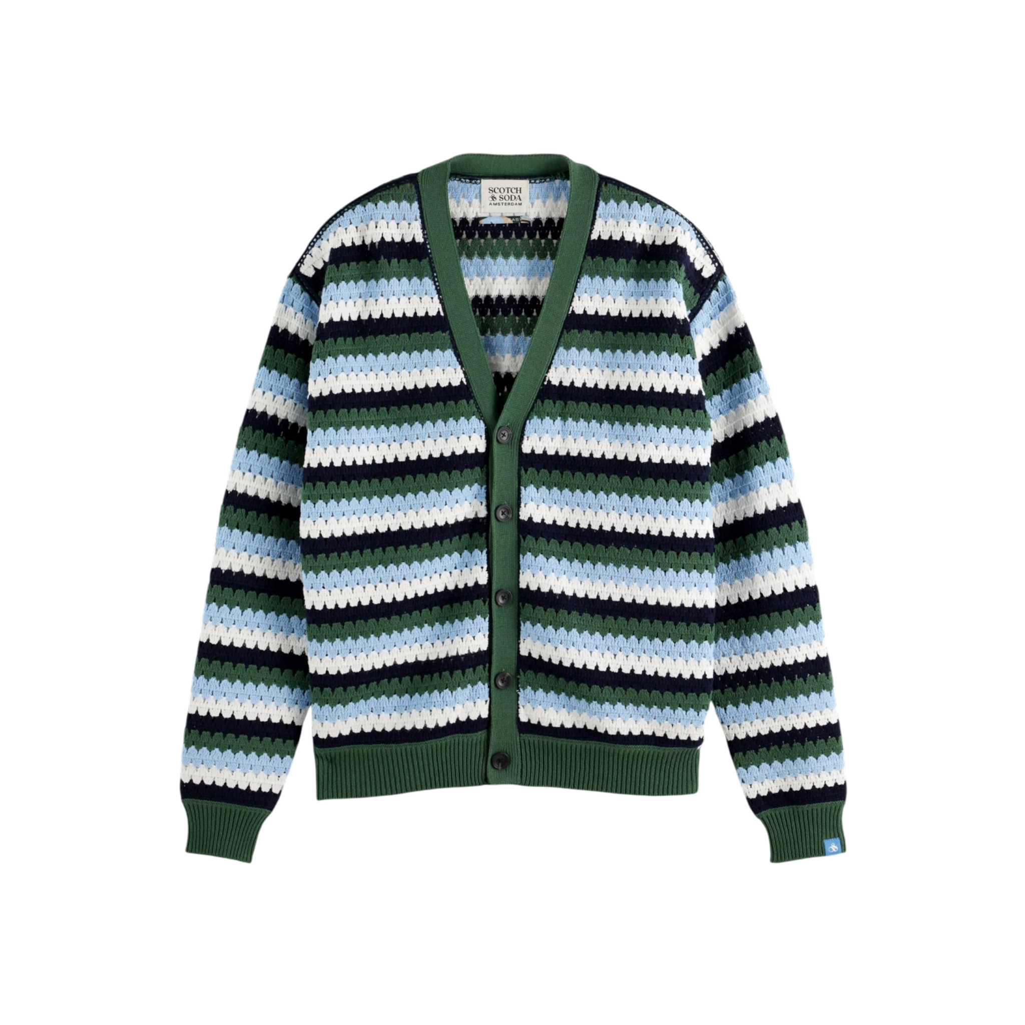Scotch And Soda Crochet Dropped Shoulder Cardigan