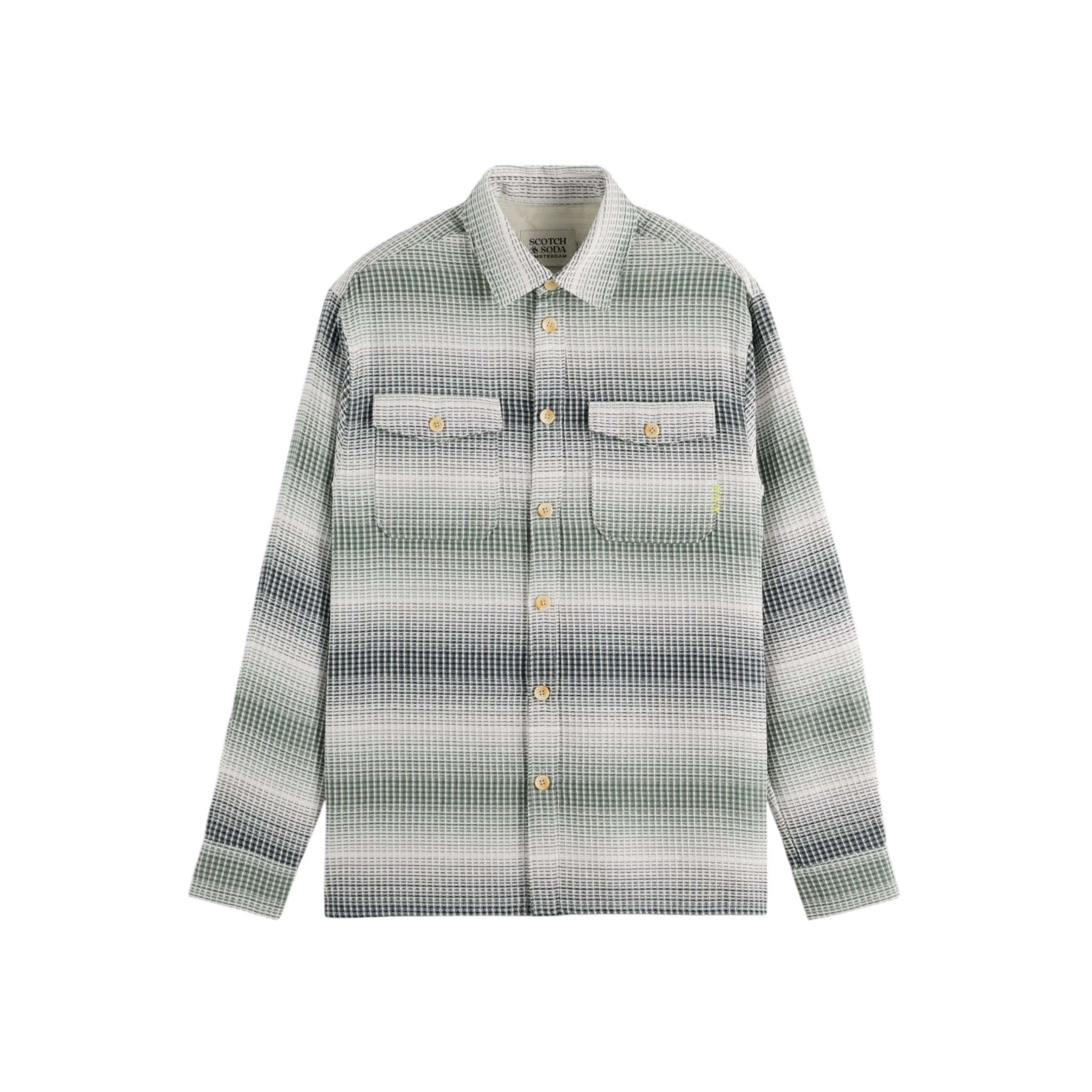 Scotch And Soda Relaxed Fit Stripe Waffle Shirt
