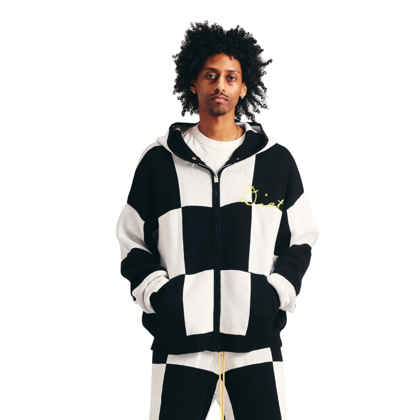 Checkered Jacquard Full Zip