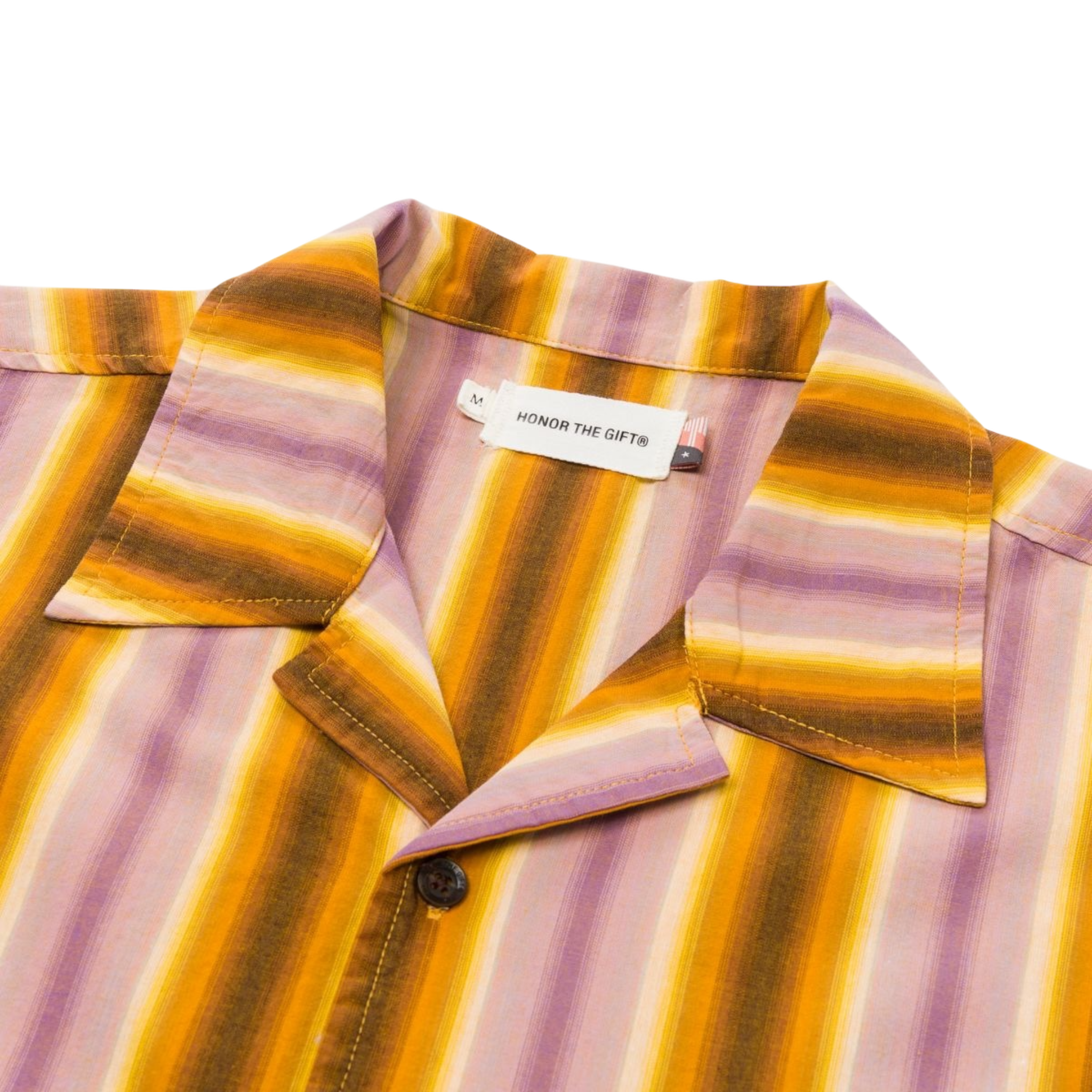 Honor The Gift Auto Shop Camp Shirt - Brown