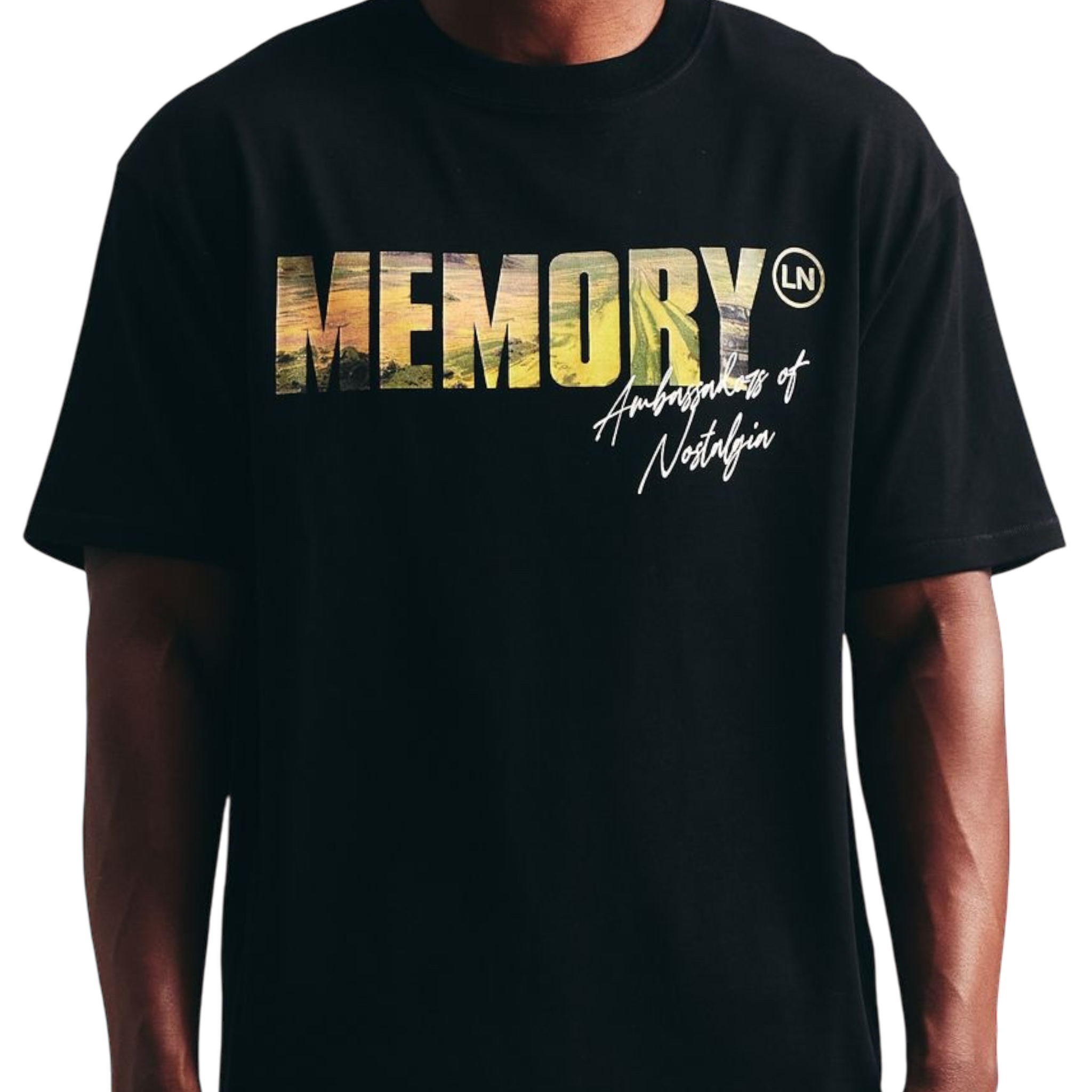 Memory Lane Desert Scene Tee - Blackl