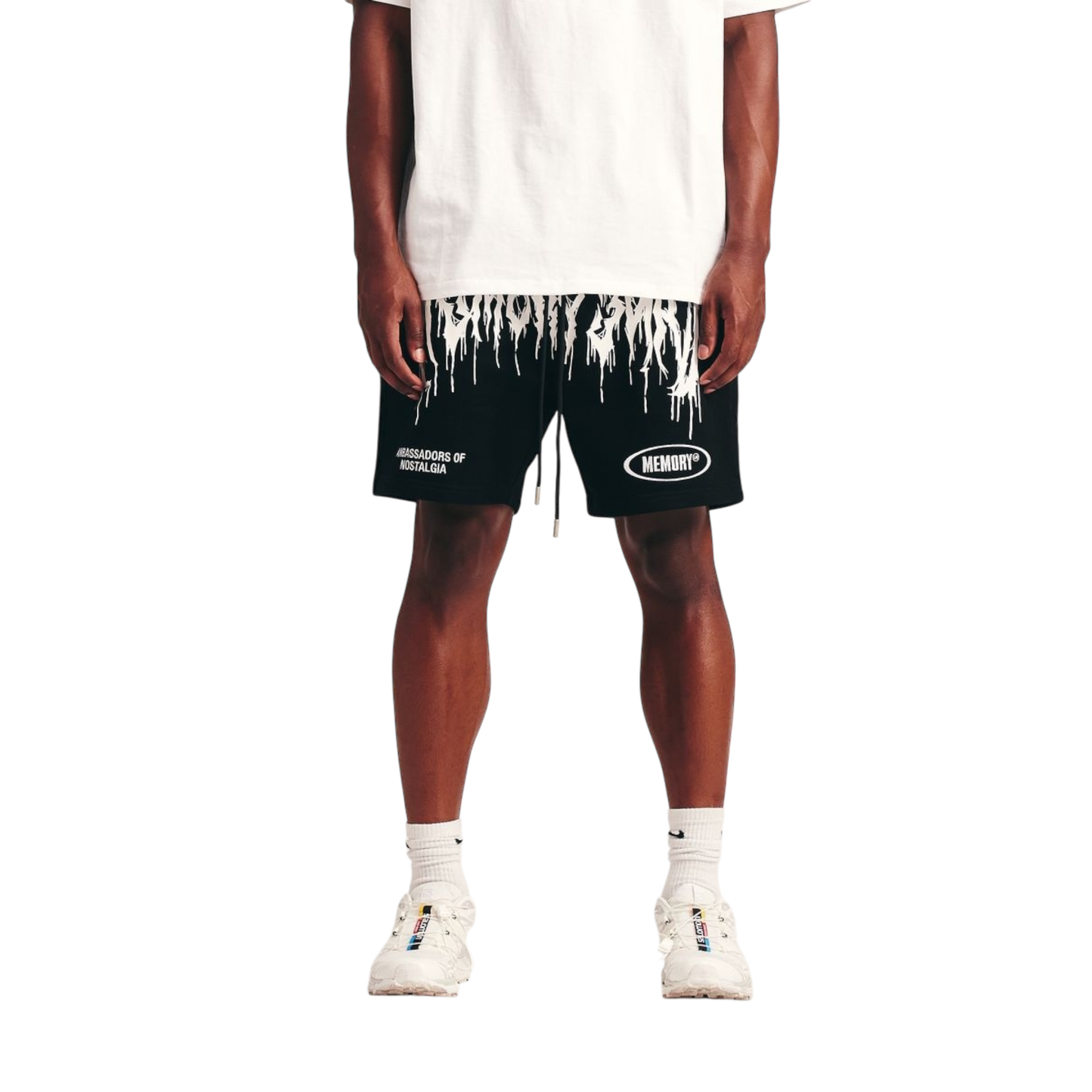 Memory Lane Mash Up Sweat Shorts - Black
