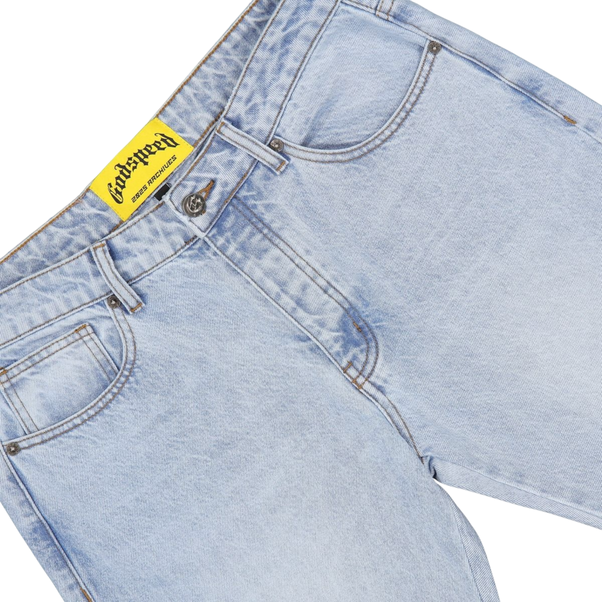 Godspeed OG Logo Flared Denim Stitched (Blue)