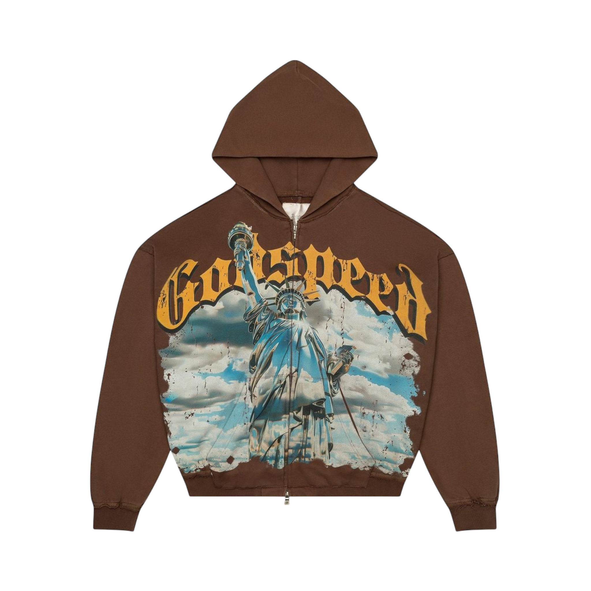 Godspeed Chrome Liberty Zip Hoodie V2 (Brown Wash)