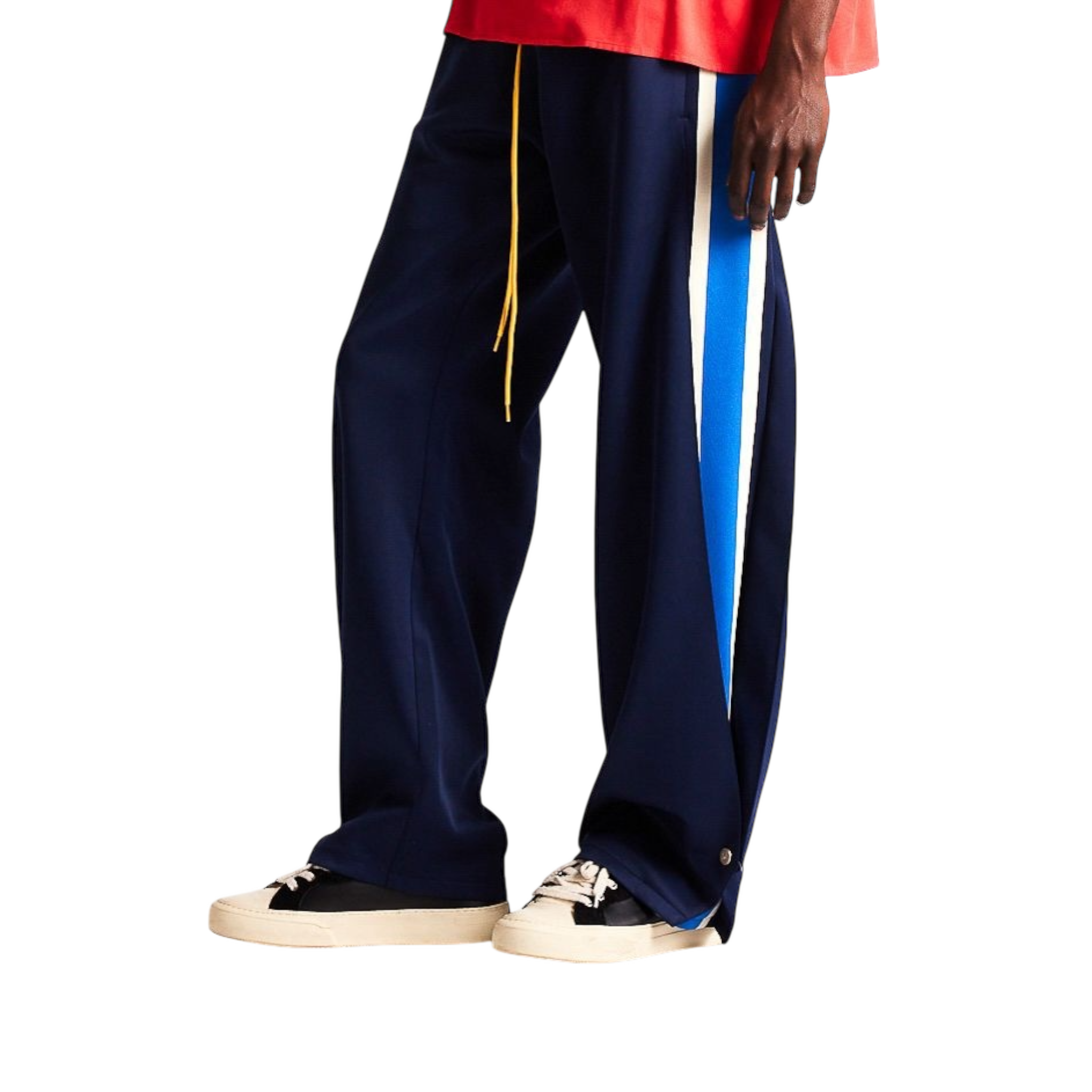 Diet Starts Monday Striped Snap Pant -Navy/Blue
