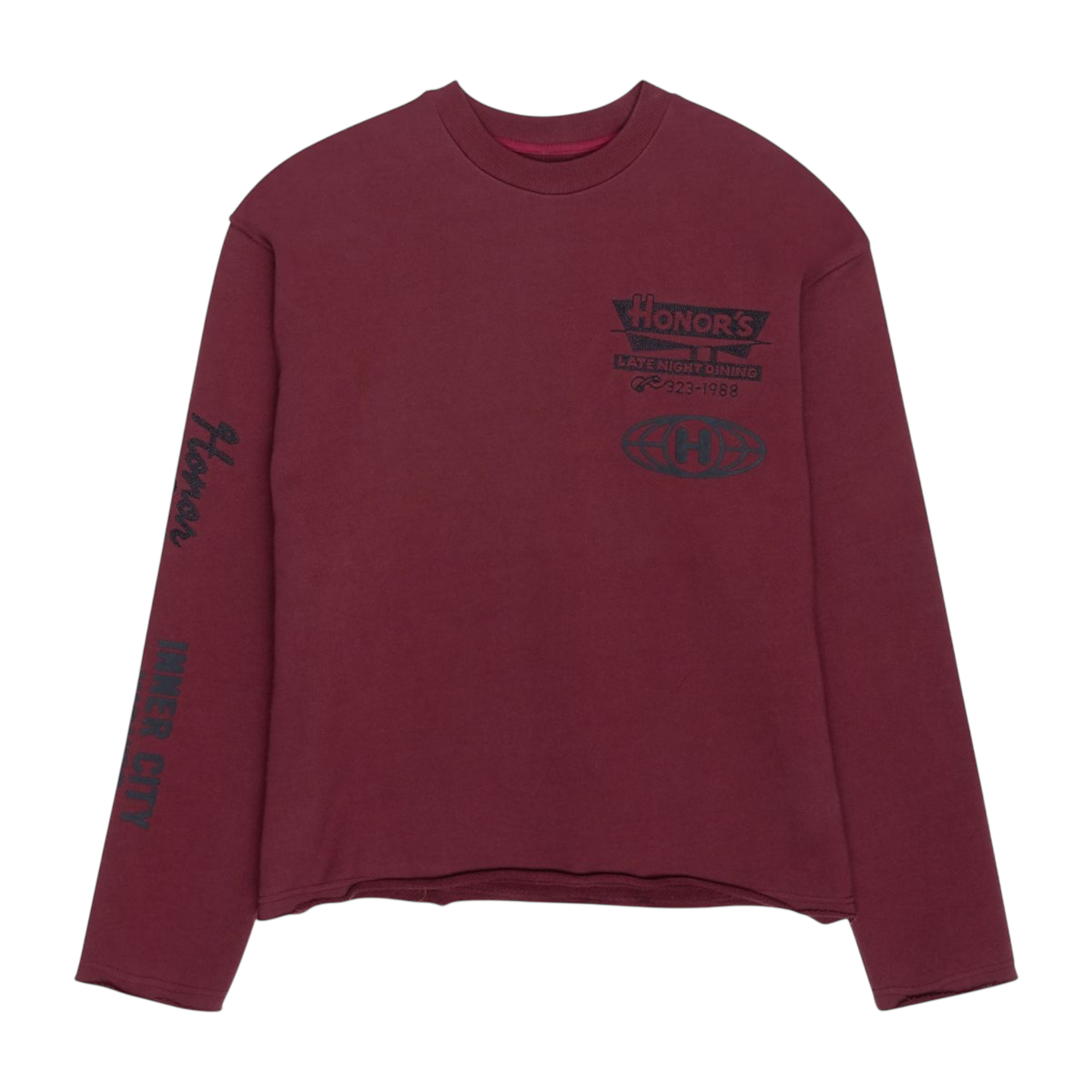 Honor The Gift Mixed Logo Crewneck - Burgundy