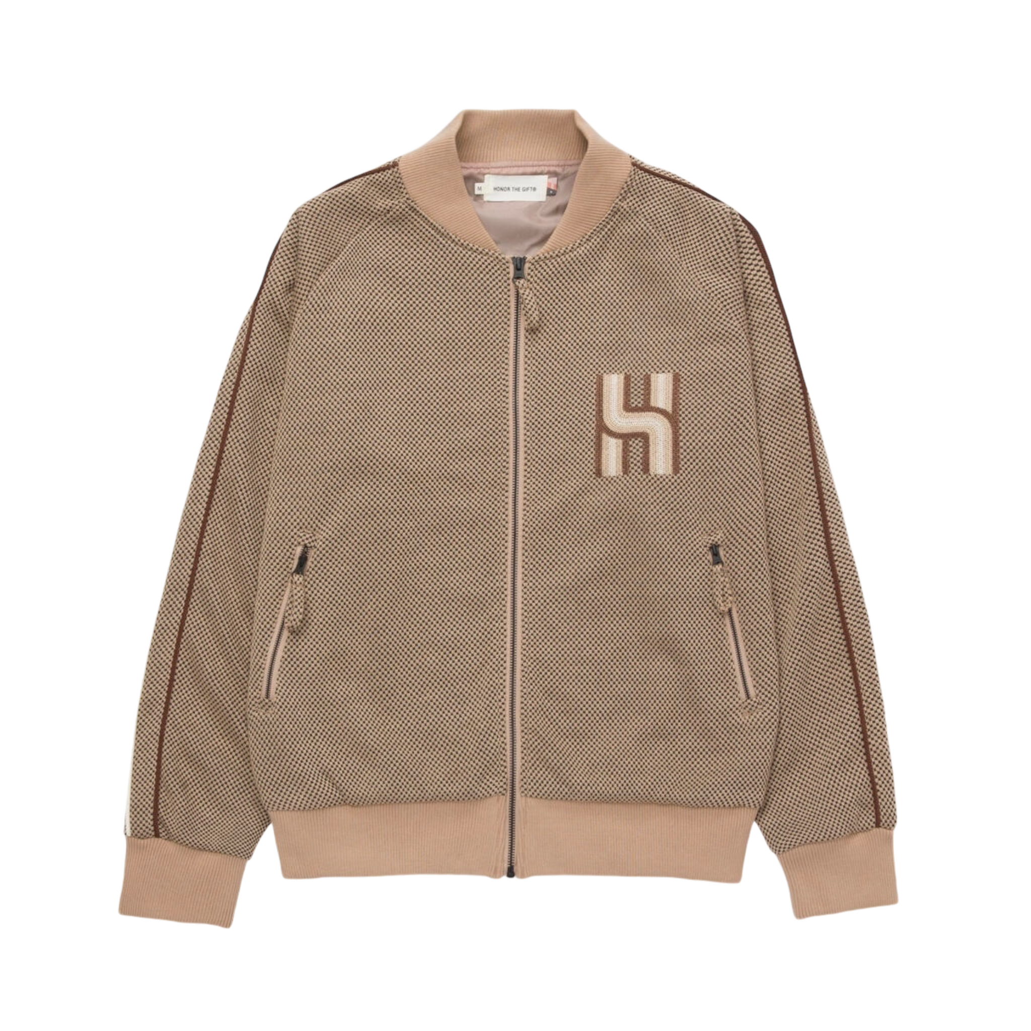 Honor The Gift Novelty Knit Track Jacket - Brown