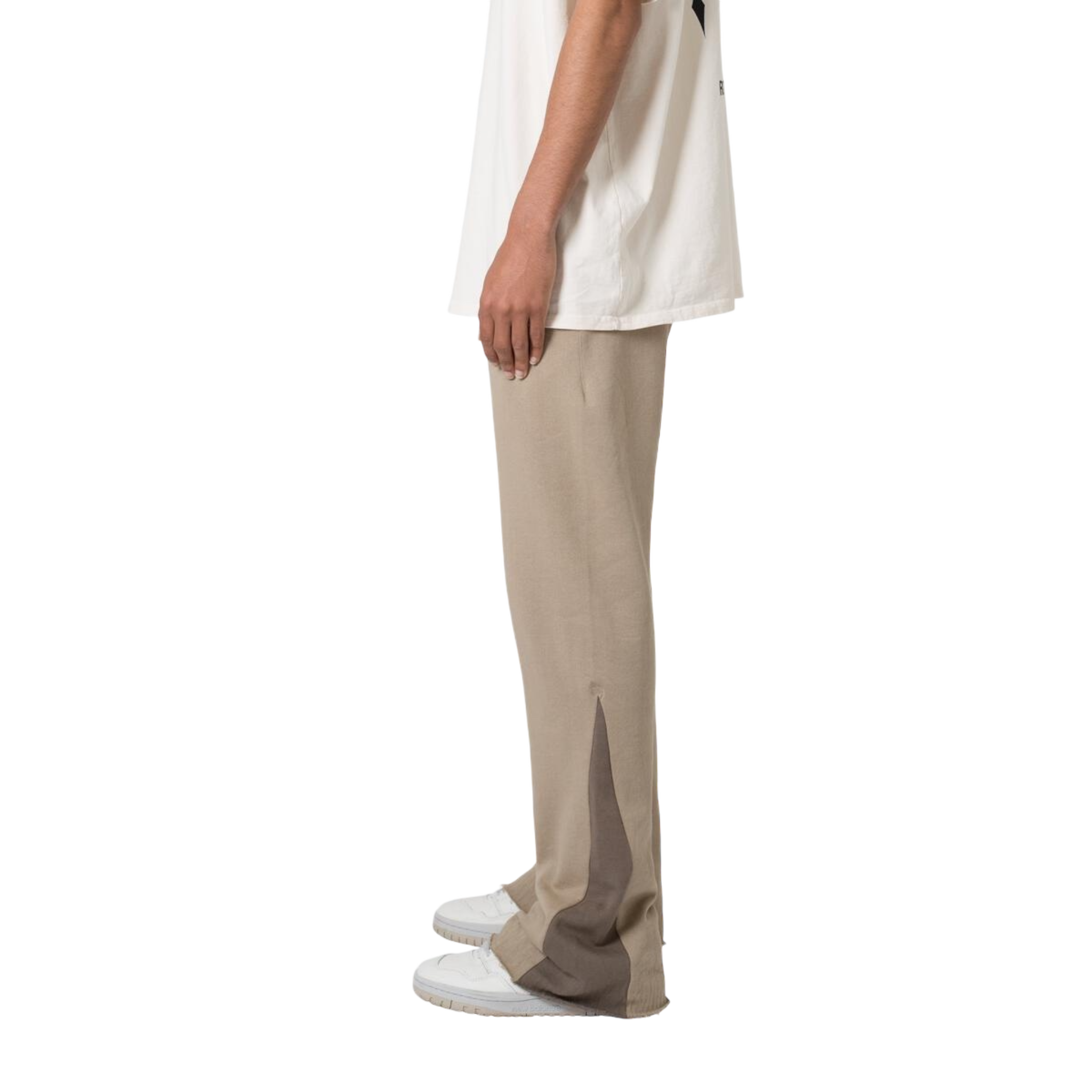 Contrast Bootcut Sweatpants - Earth