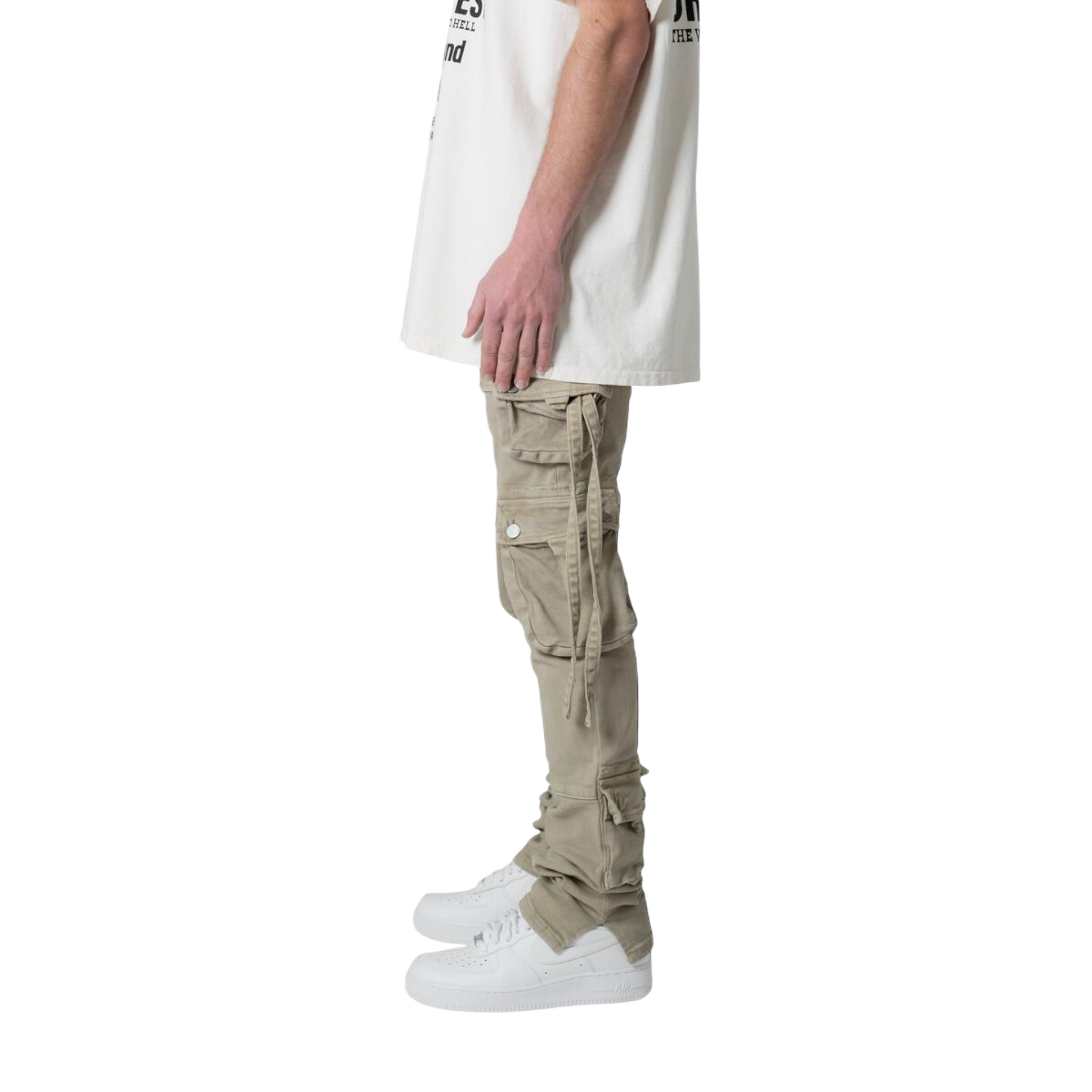 D152 Cargo Straight Denim - Brown