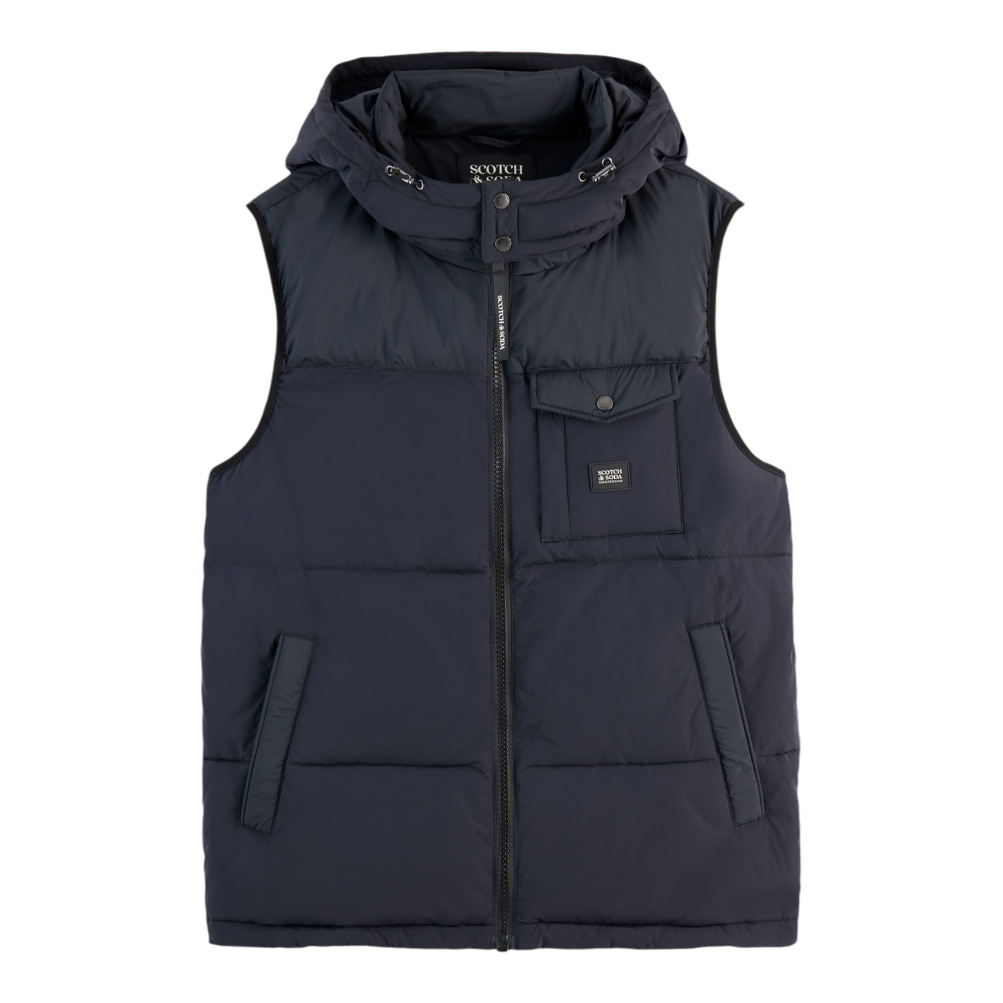 Scotch And Soda Quilted Hooded Vest