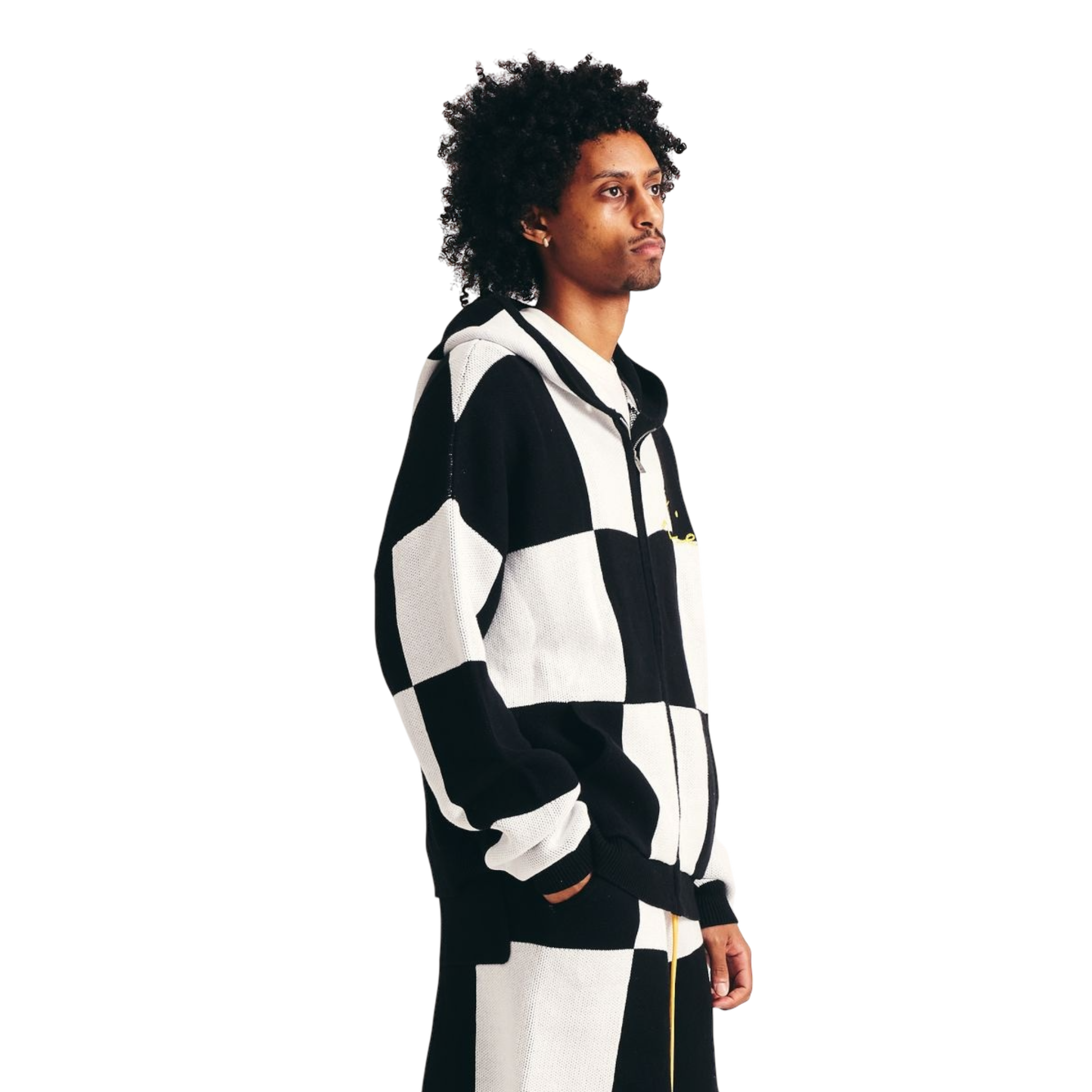 Diet Starts Monday Checkered Jacquard Full Zip