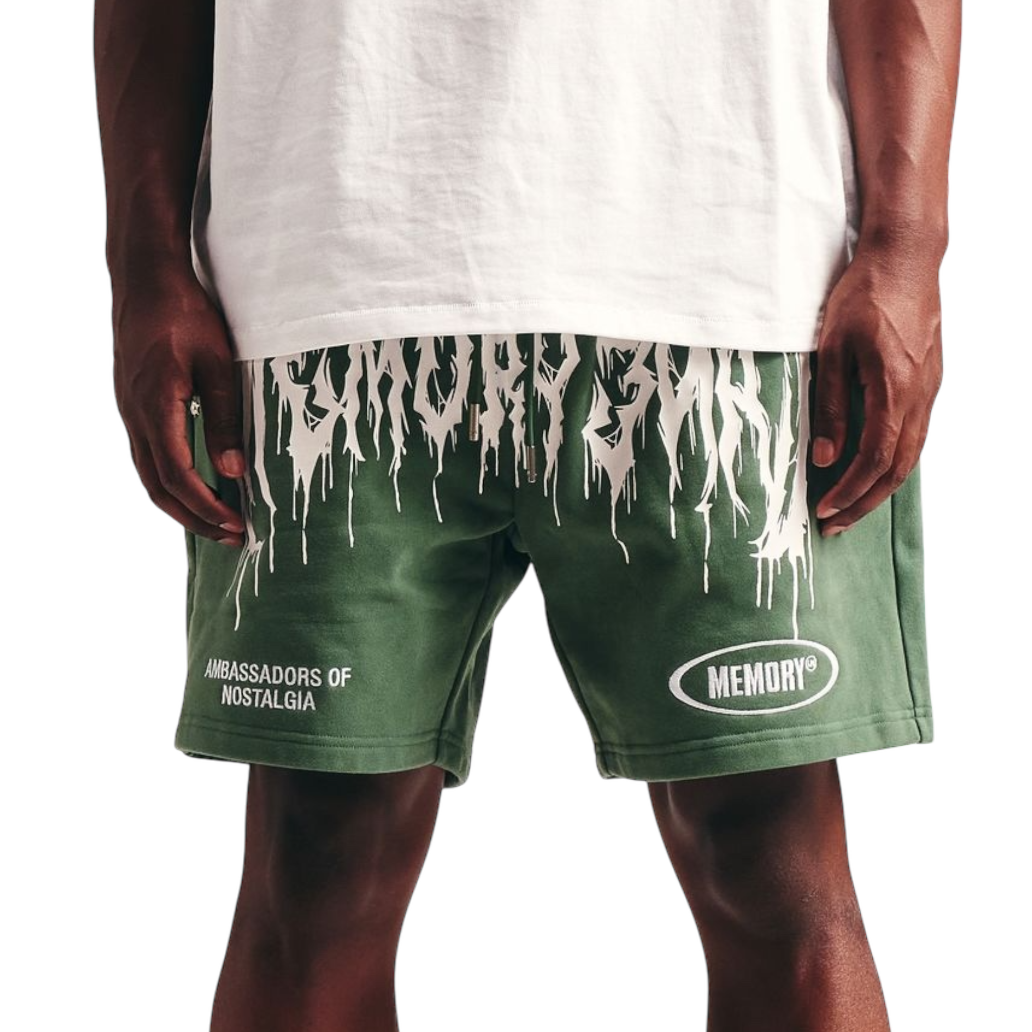 Mash up Sweat Shorts- Forest